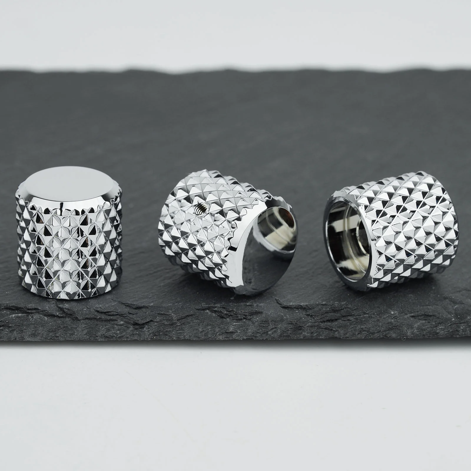 Guyker Aluminum Alloy Knurled Guitar bass Control Knob Dia.6.3mm CKB029 - Image 4
