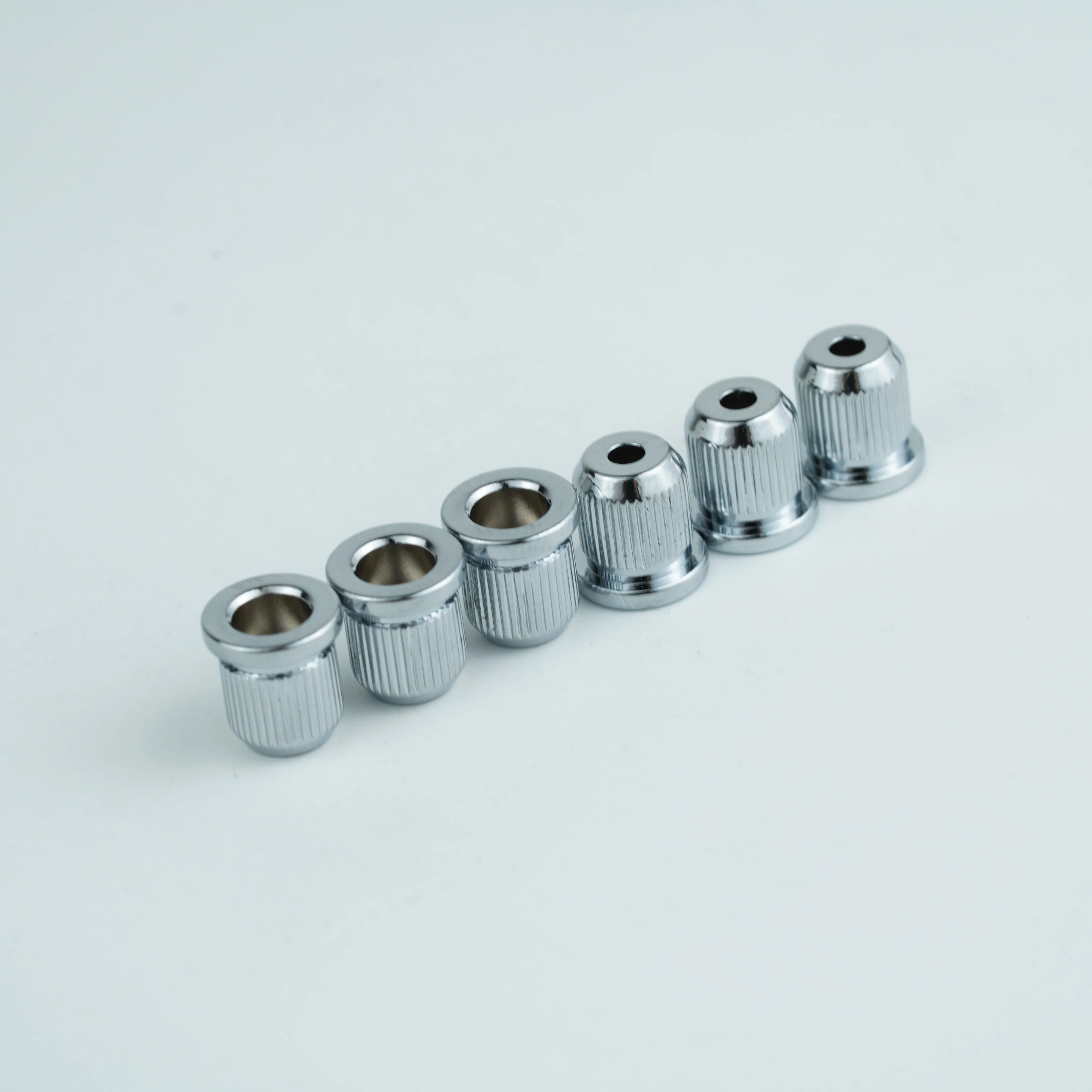 Guyker FB-01 Brass Guitar String Ferrules for String-Through Body Electric Guitar, 9mm Flange Diameter, Set of 6 - Image 8