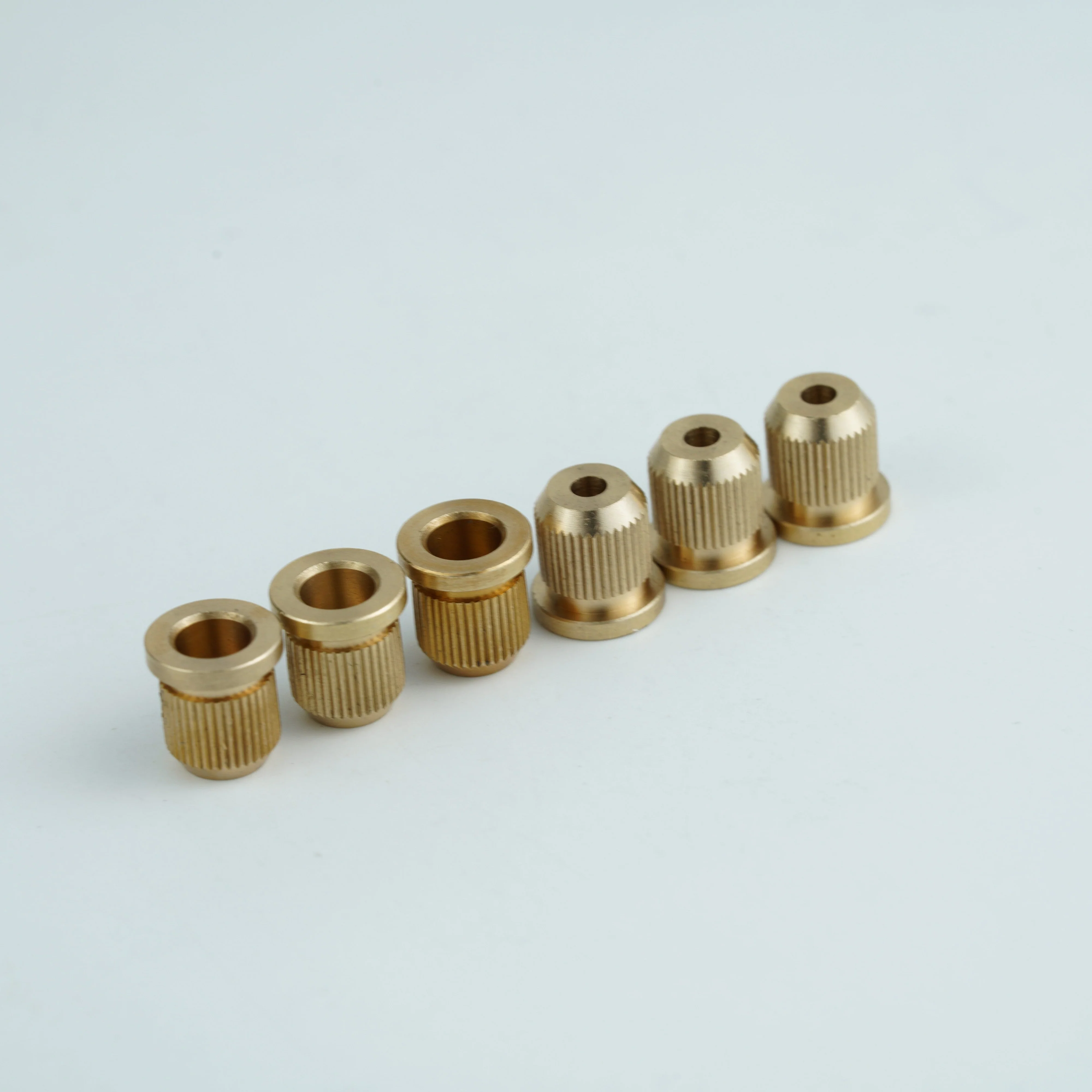 Guyker FB-01 Brass Guitar String Ferrules for String-Through Body Electric Guitar, 9mm Flange Diameter, Set of 6 - Image 9