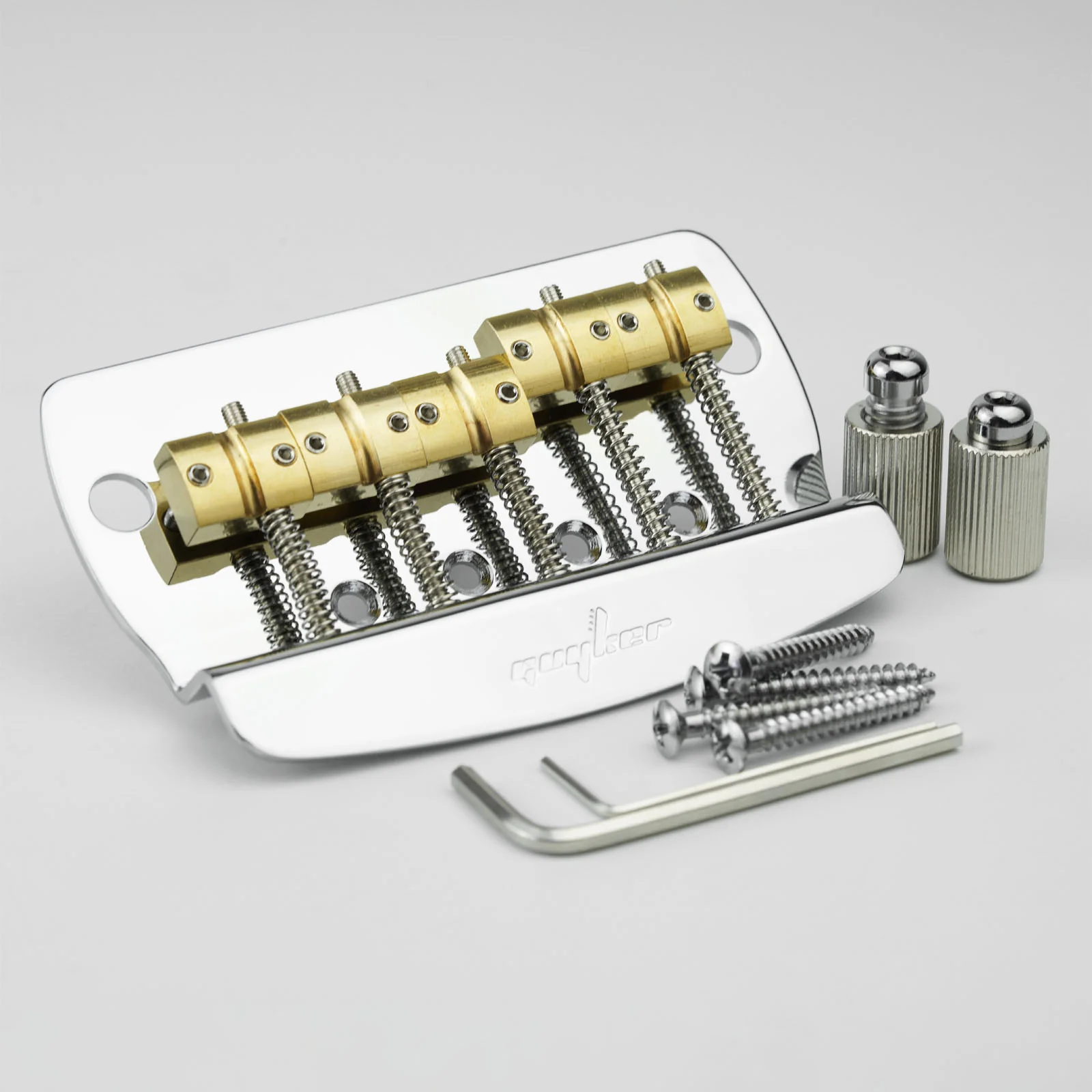 Guyker GB1026 5-String Bass Guitar Bridge with Brass Saddles - Image 3