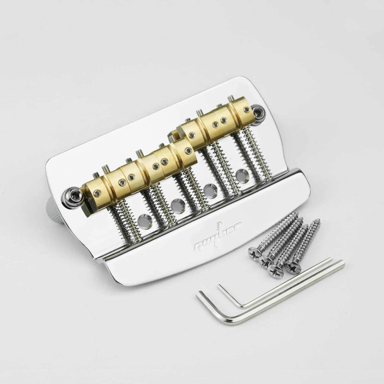 Guyker GB1026 5-String Bass Guitar Bridge with Brass Saddles - Image 5
