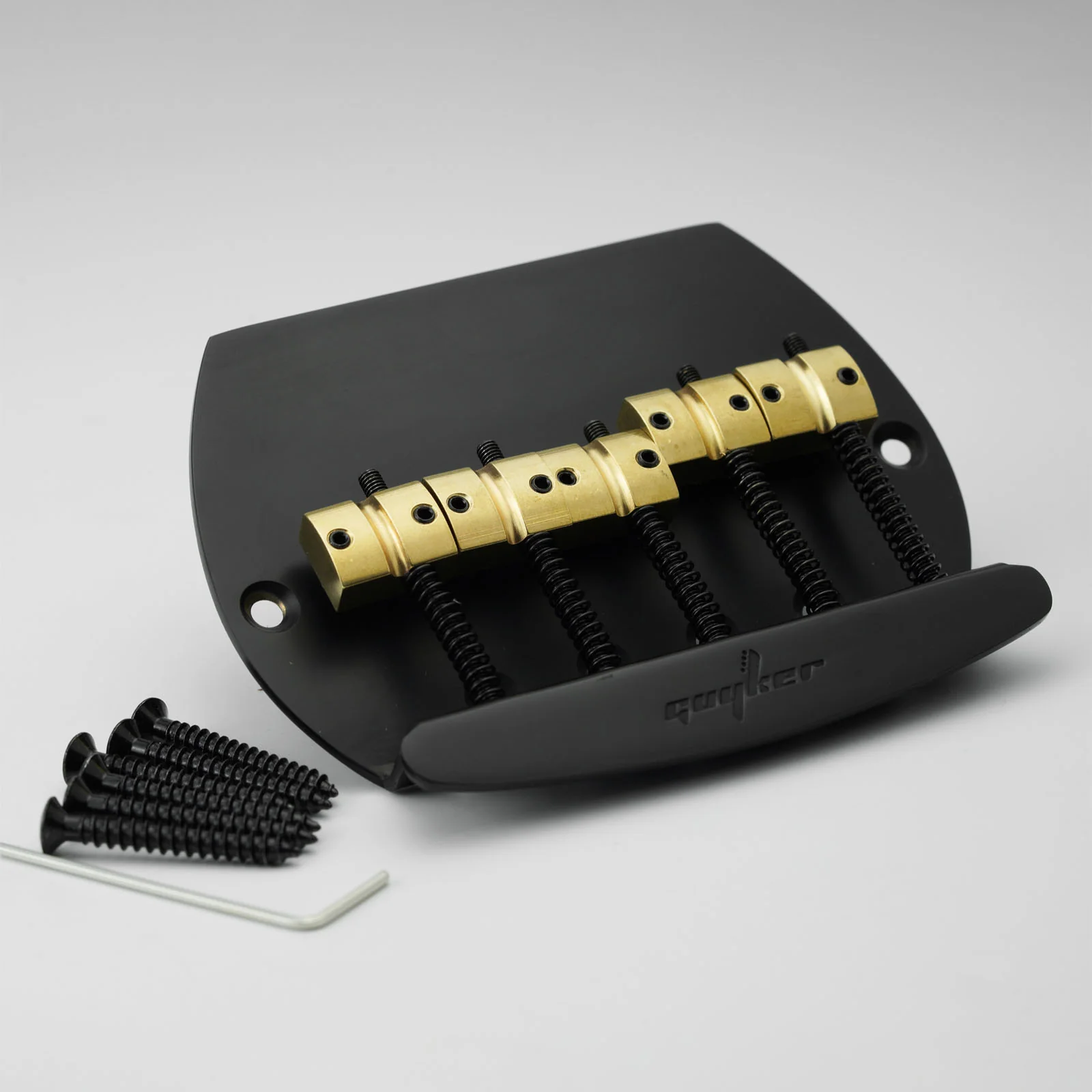Guyker GB1028 5-String Bass Bridge with Brass Saddles - Image 4