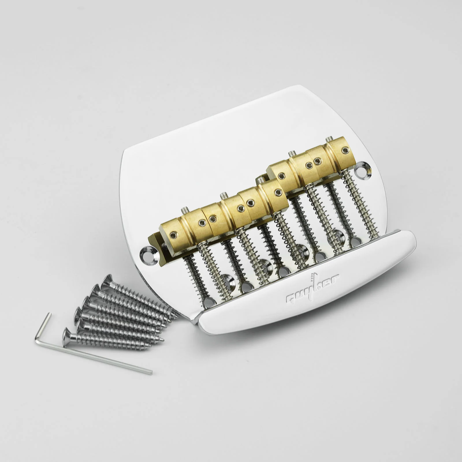 Guyker GB1028 5-String Bass Bridge with Brass Saddles - Image 5