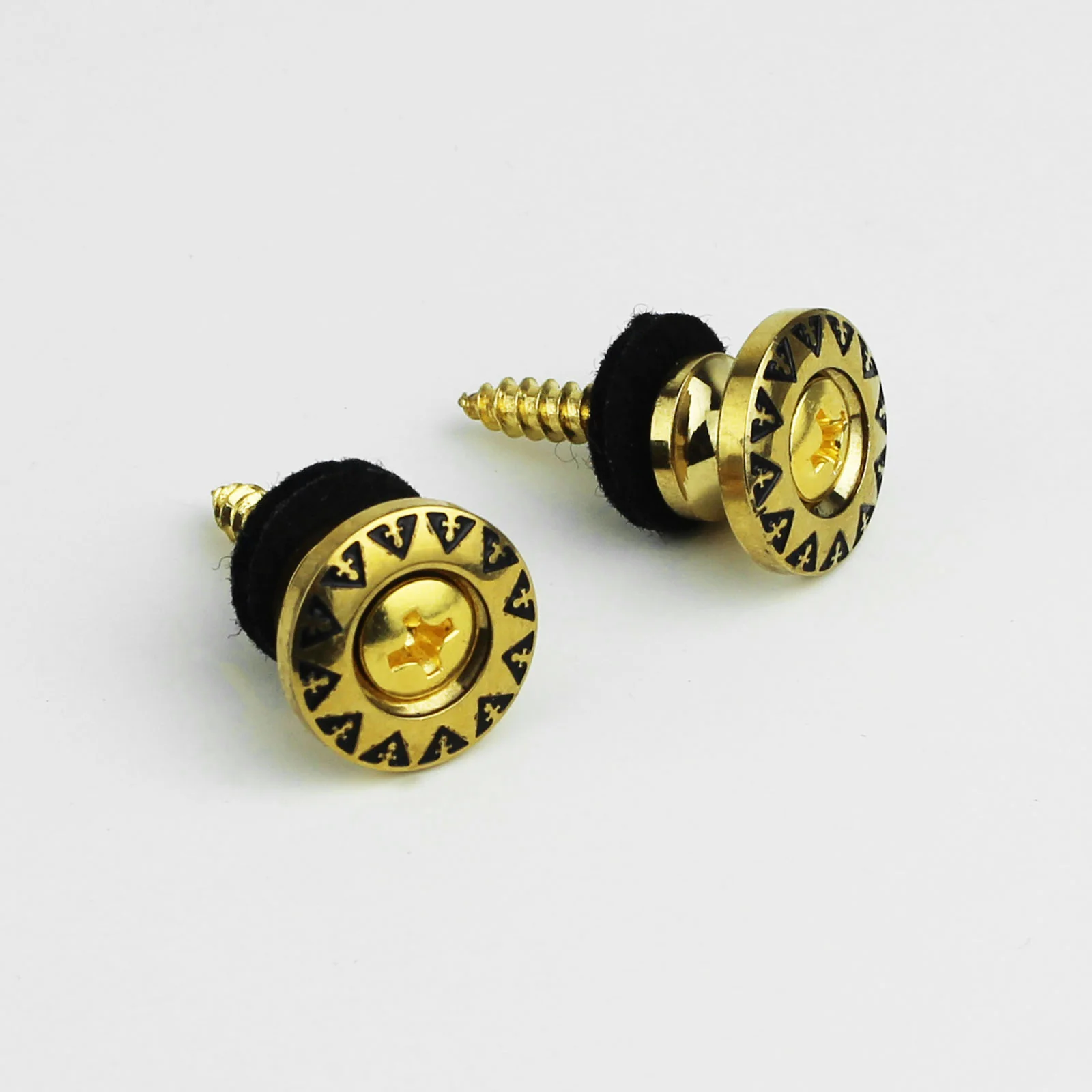 Guyker GE003 Vintage Strap Buttons Engraved Alloy Strap Lock Set for Guitar & Bass - Image 5