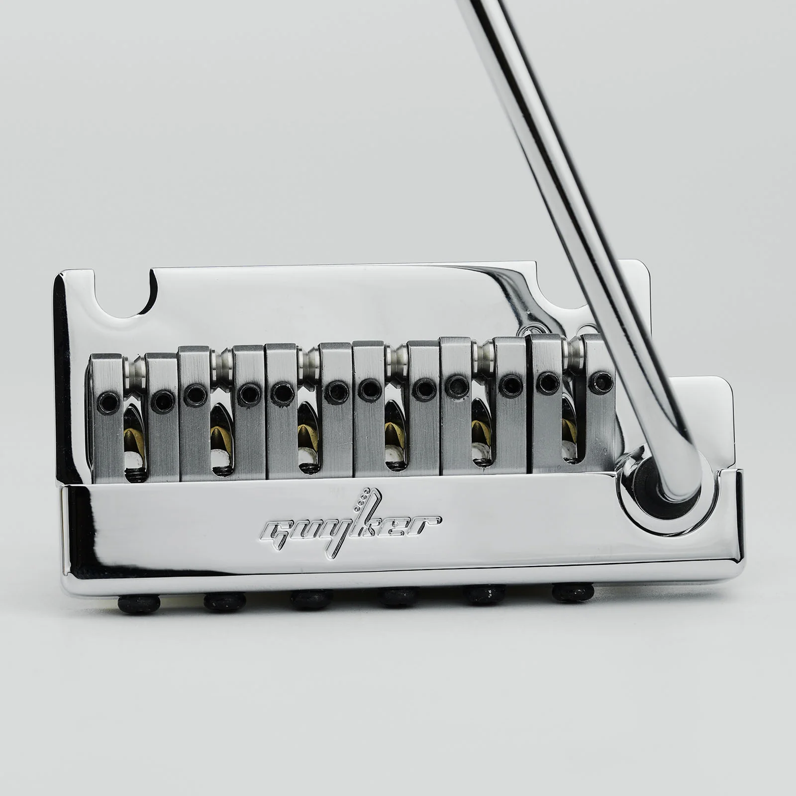 Guyker GG1009-T 2-Point Tremolo Bridge with Brass Roller Saddles for Strat-Style Electric Guitar - Image 10