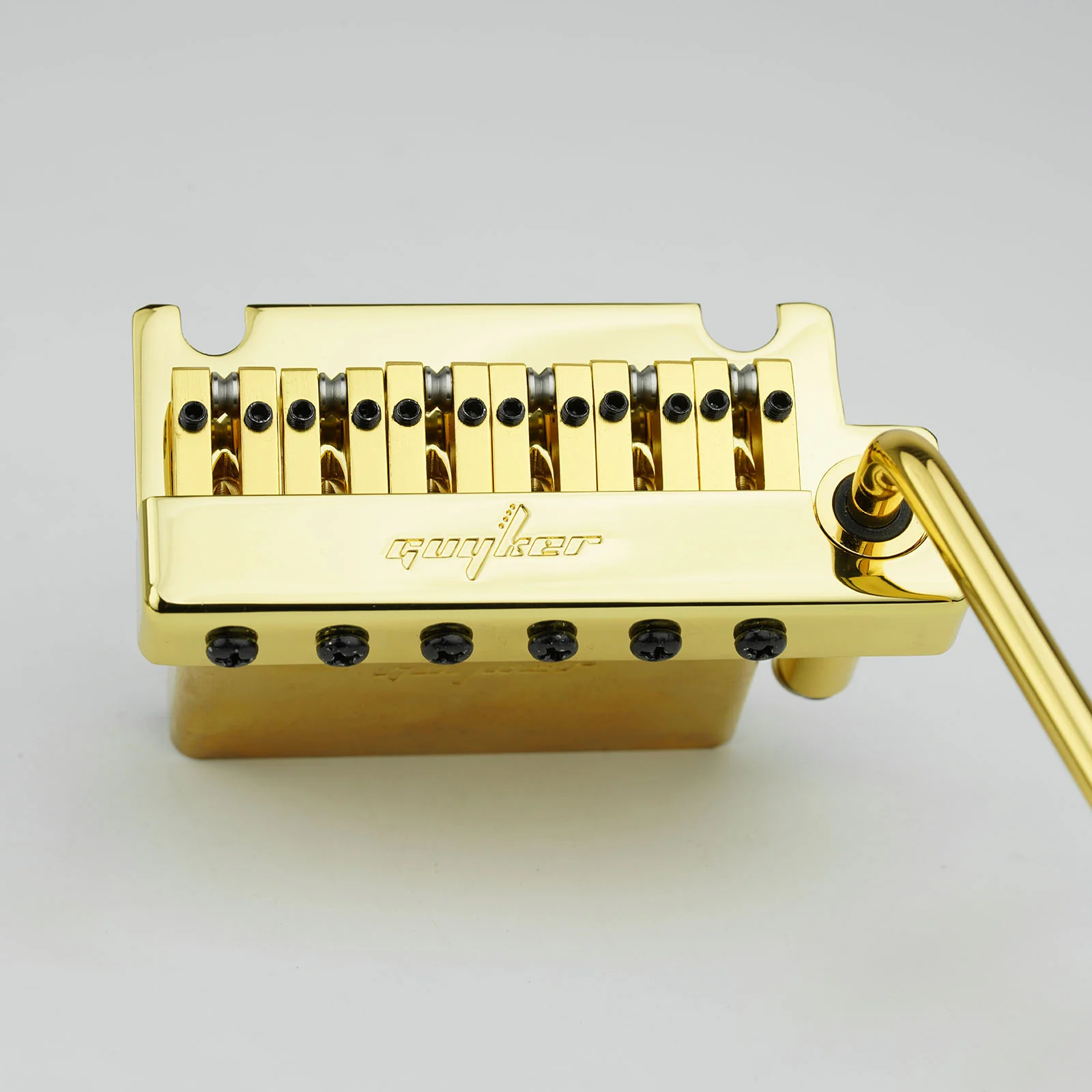 Guyker GG1009-T 2-Point Tremolo Bridge with Brass Roller Saddles for Strat-Style Electric Guitar - Image 12
