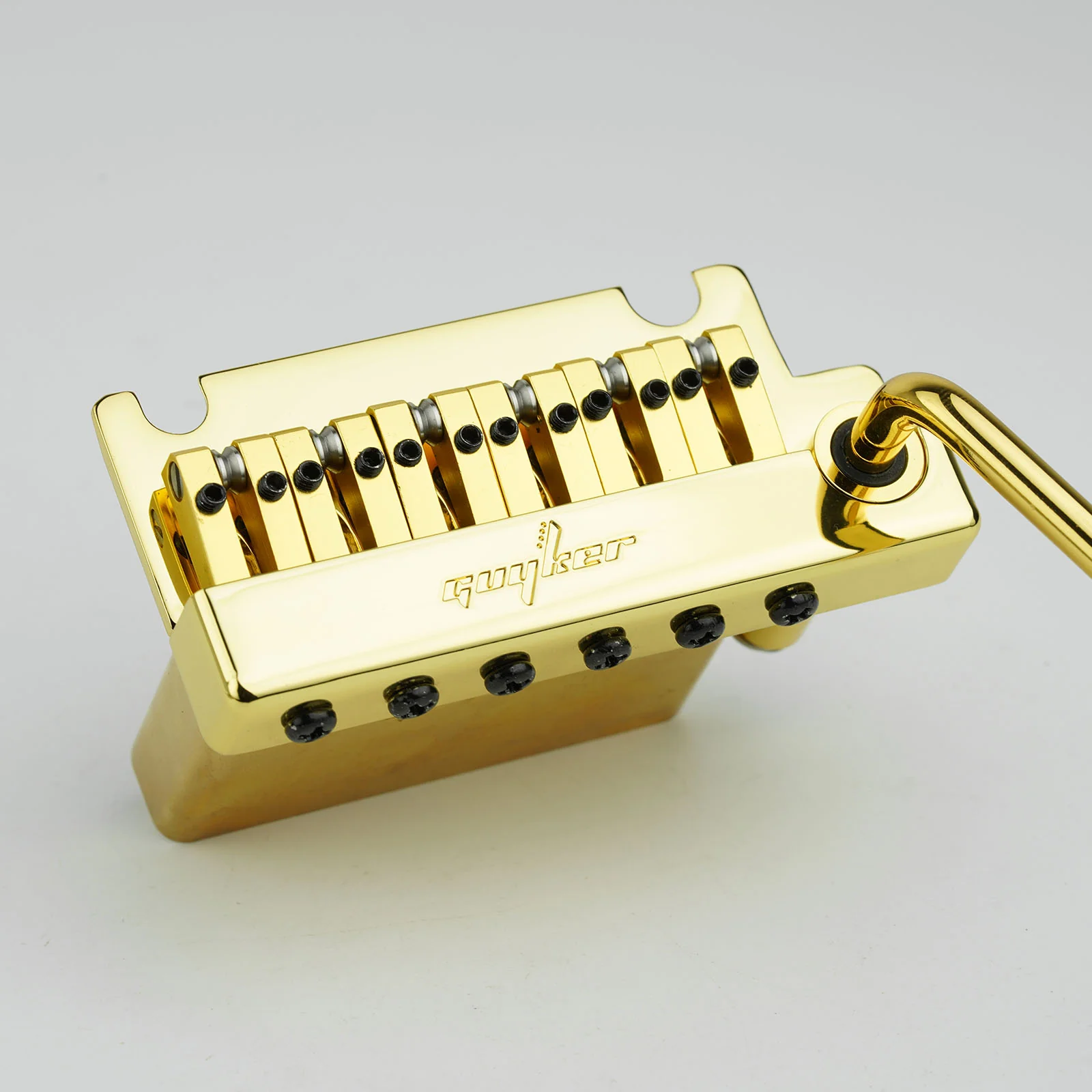 Guyker GG1009-T 2-Point Tremolo Bridge with Brass Roller Saddles for Strat-Style Electric Guitar - Image 3