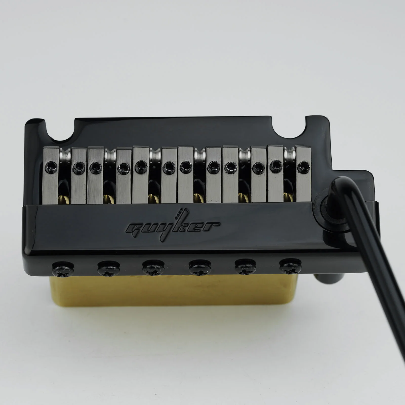 Guyker GG1009-T 2-Point Tremolo Bridge with Brass Roller Saddles for Strat-Style Electric Guitar - Image 4