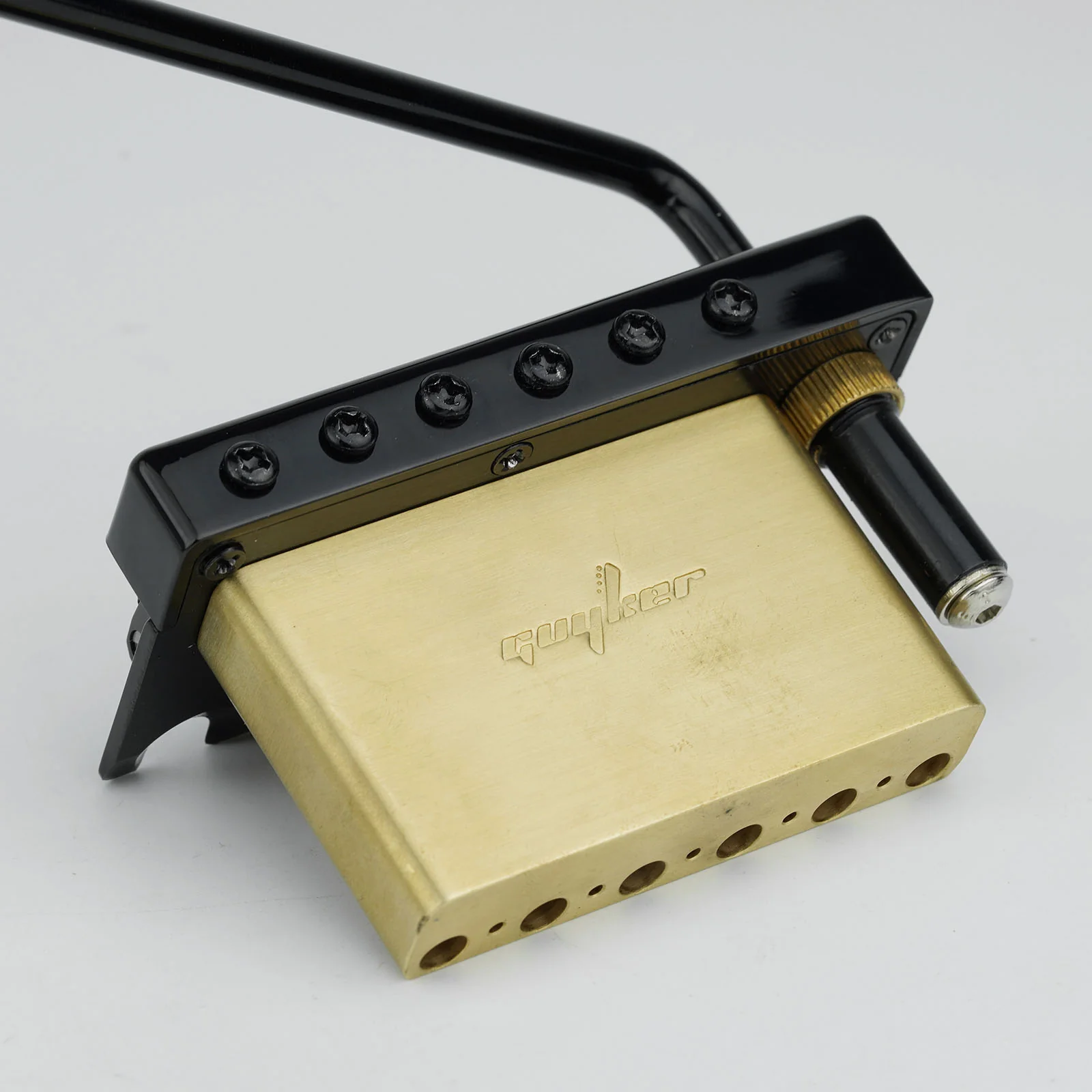 Guyker GG1009-T 2-Point Tremolo Bridge with Brass Roller Saddles for Strat-Style Electric Guitar - Image 7
