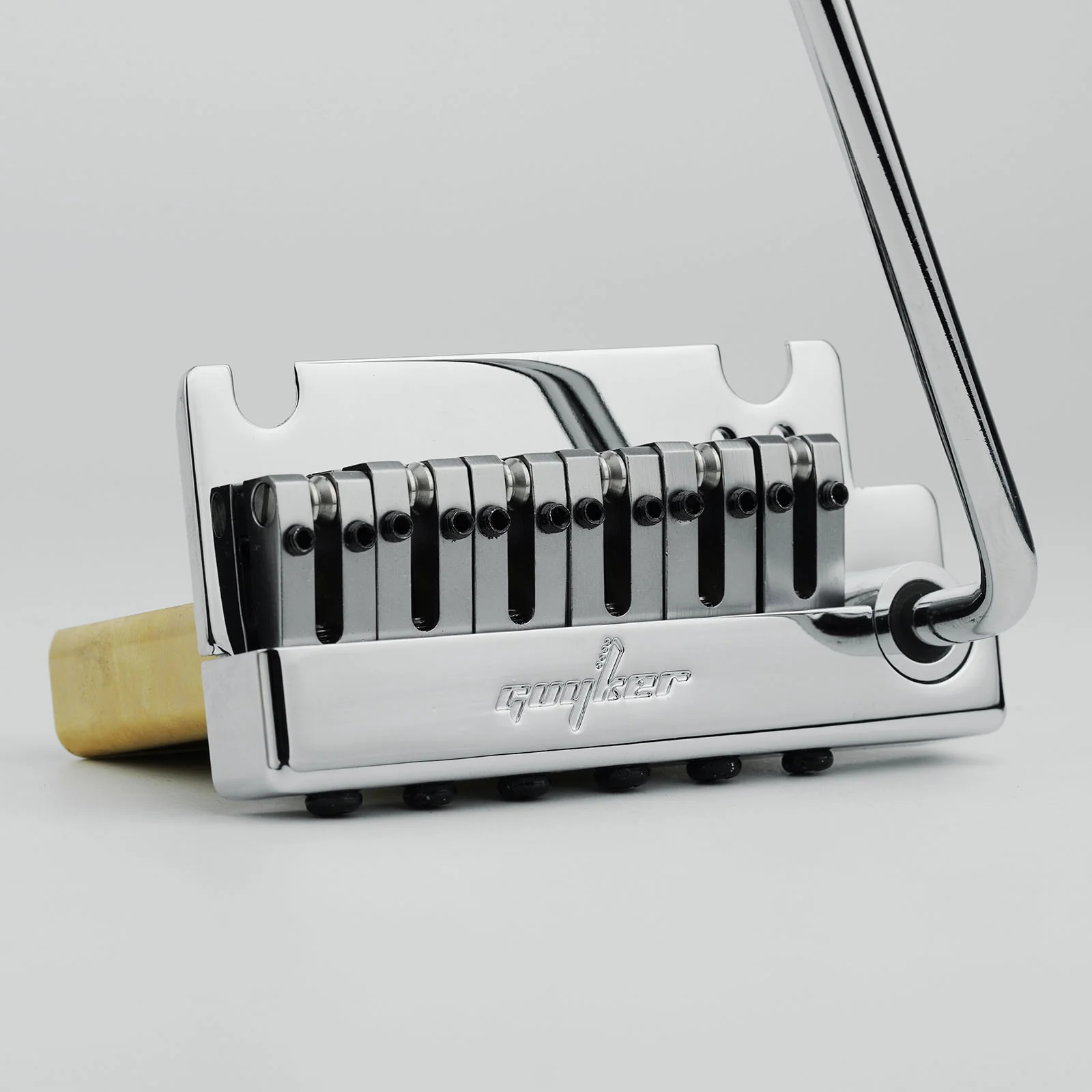 Guyker GG1009-T 2-Point Tremolo Bridge with Brass Roller Saddles for Strat-Style Electric Guitar - Image 9