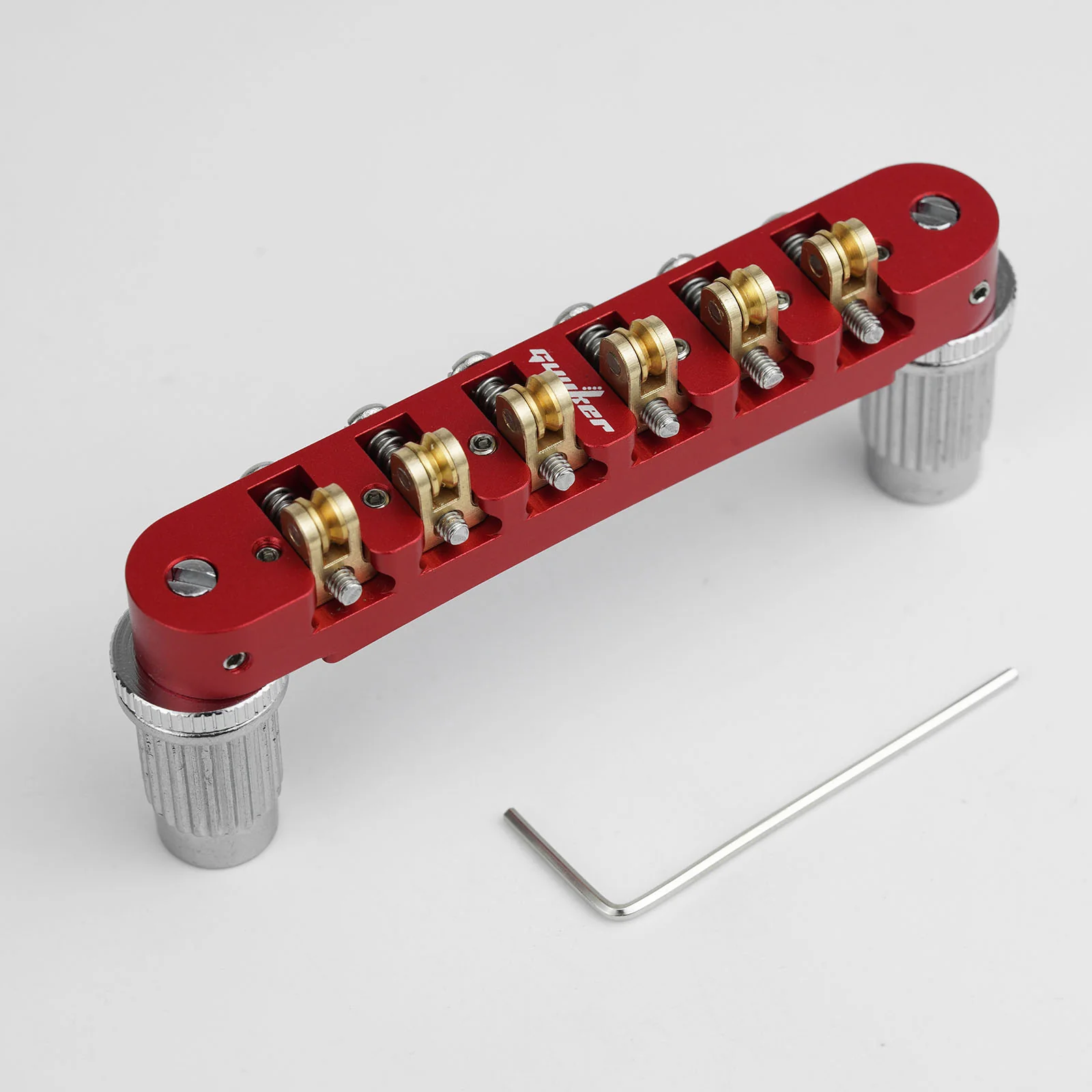 Guyker GMA-008 CNC Tune-O-Matic Roller Bridge Brass Saddles Aluminum Alloy Body for Electric Guitars - Image 10