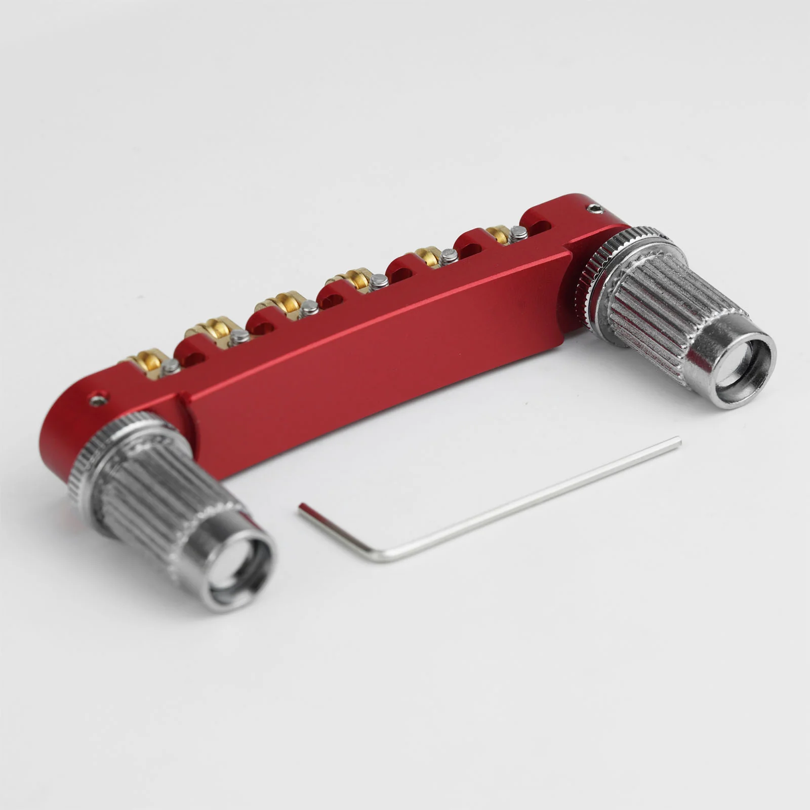 Guyker GMA-008 CNC Tune-O-Matic Roller Bridge Brass Saddles Aluminum Alloy Body for Electric Guitars - Image 11
