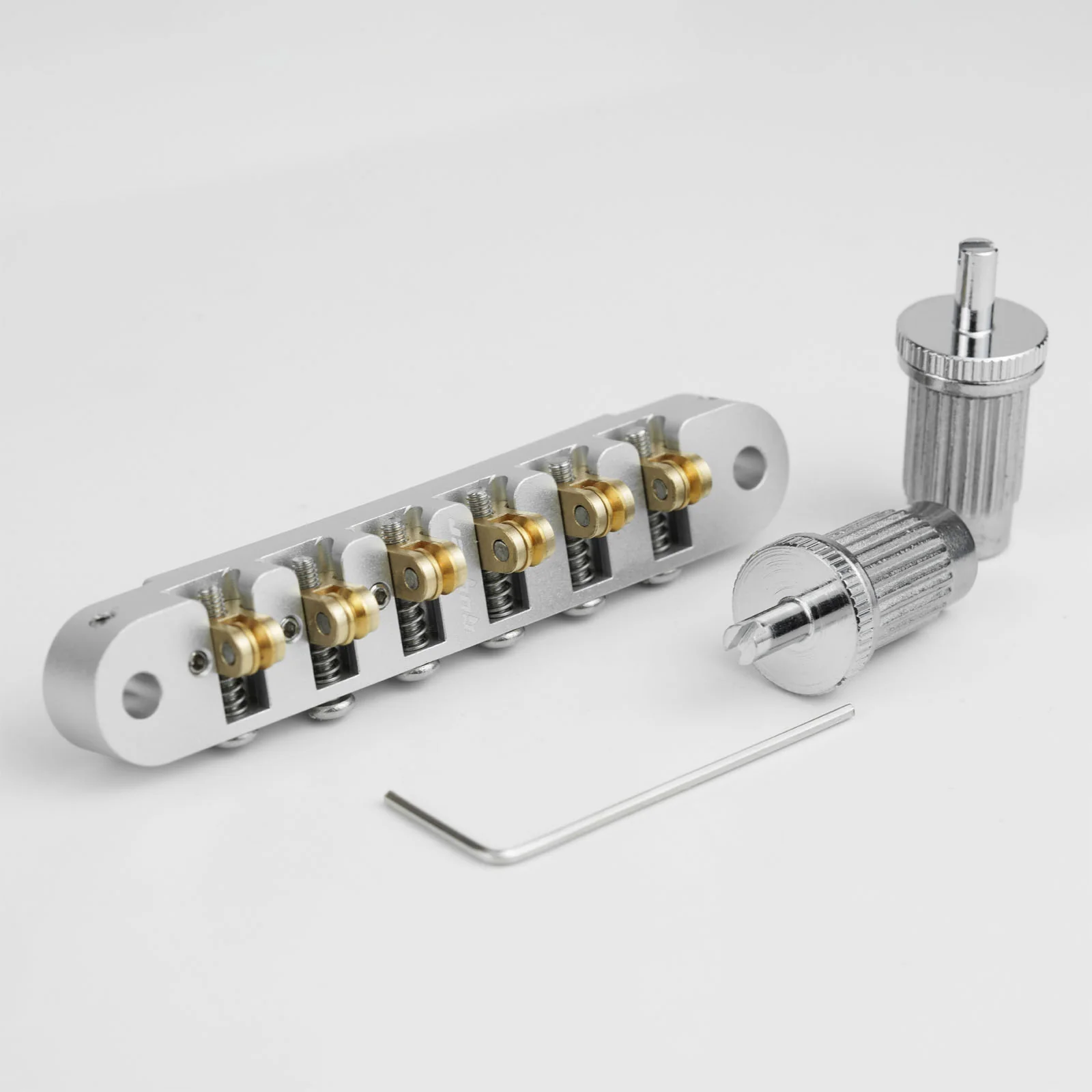 Guyker GMA-008 CNC Tune-O-Matic Roller Bridge Brass Saddles Aluminum Alloy Body for Electric Guitars - Image 3