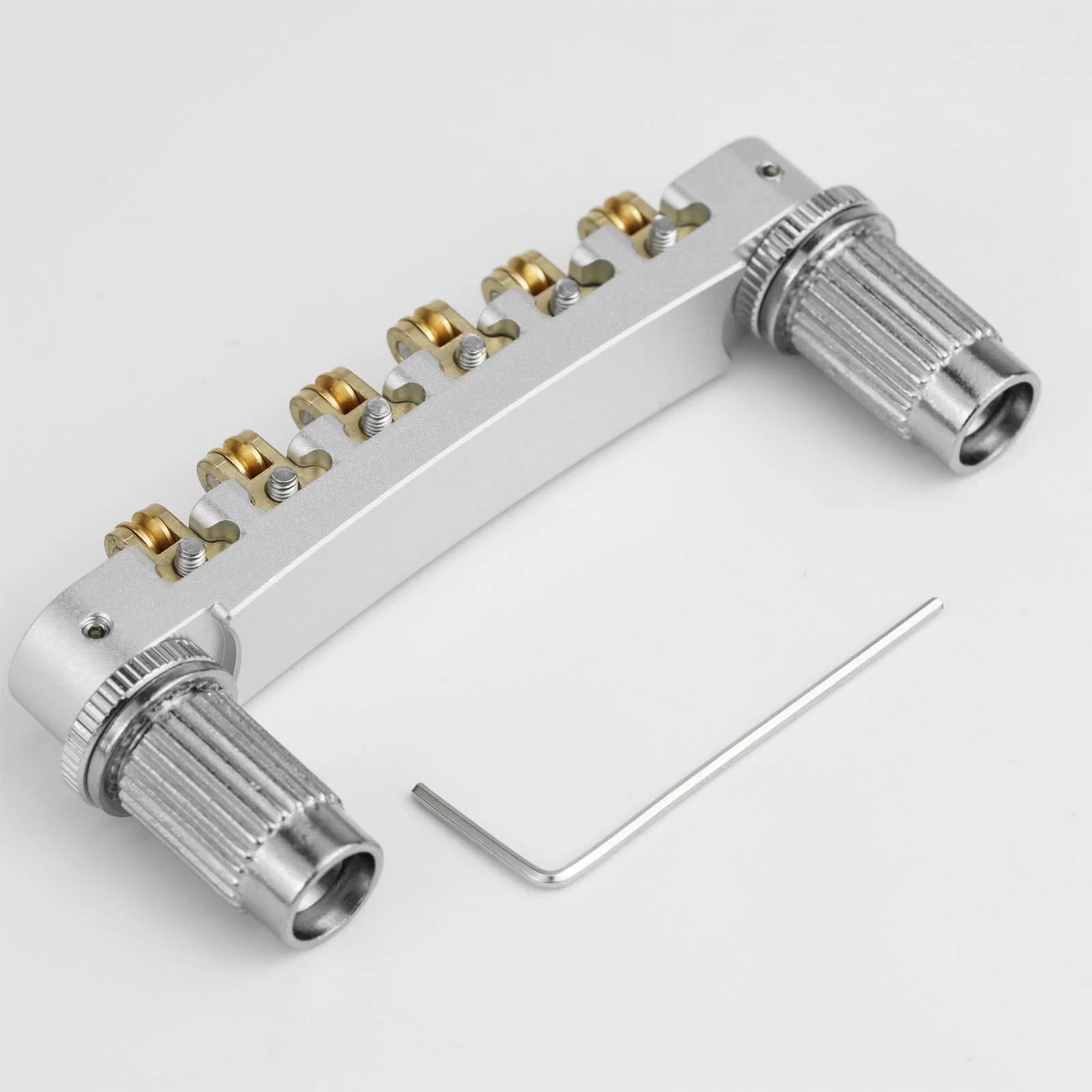 Guyker GMA-008 CNC Tune-O-Matic Roller Bridge Brass Saddles Aluminum Alloy Body for Electric Guitars - Image 5