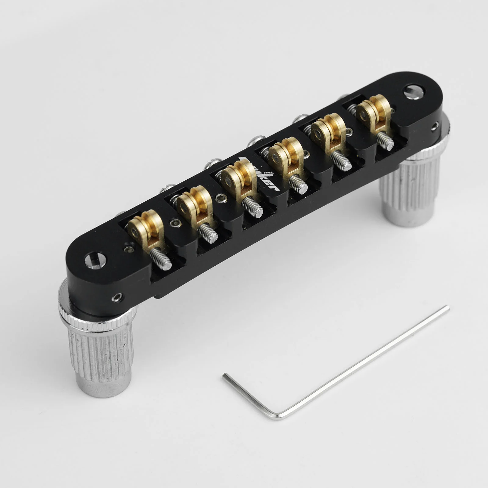 Guyker GMA-008 CNC Tune-O-Matic Roller Bridge Brass Saddles Aluminum Alloy Body for Electric Guitars - Image 6