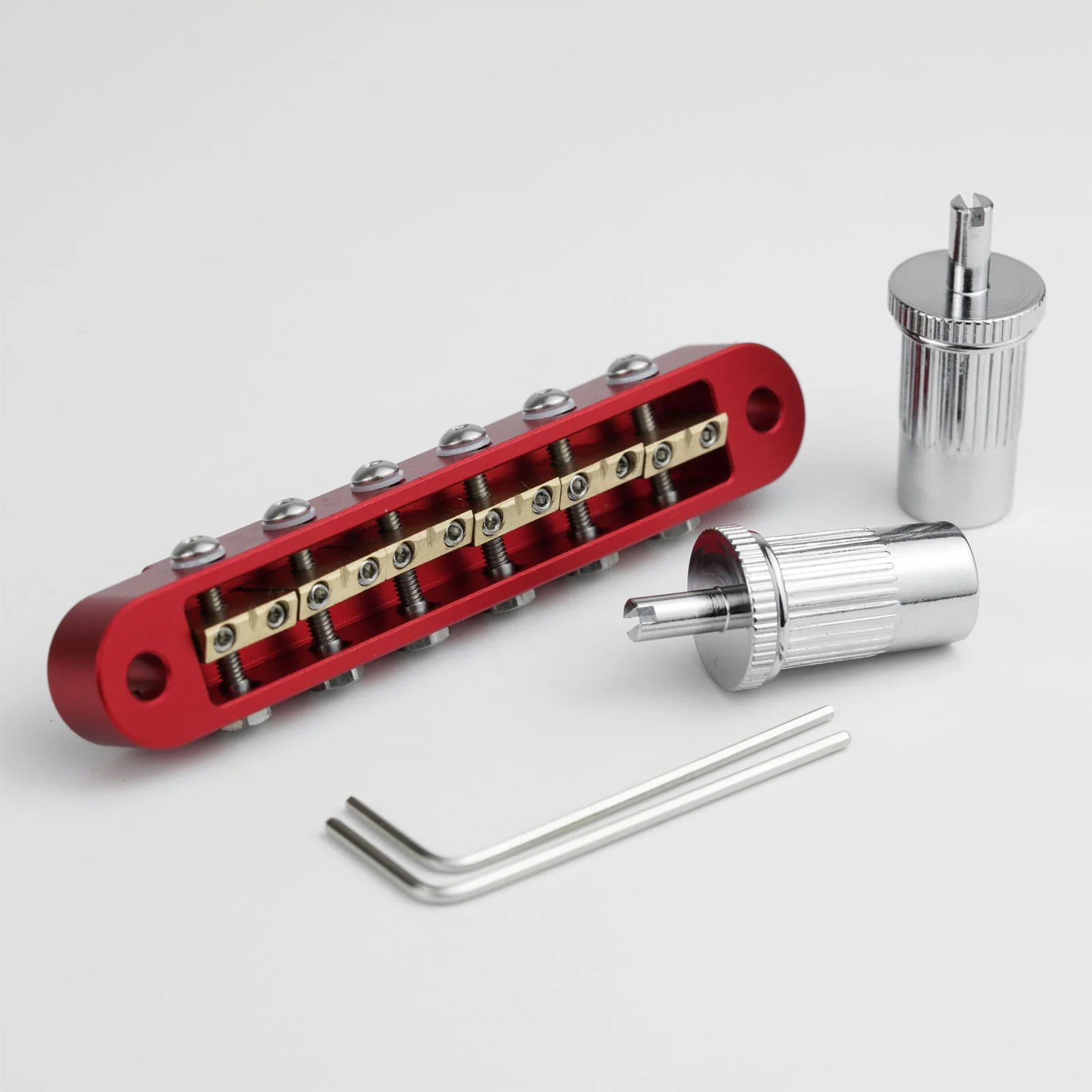 Guyker GMA-009A Adjustable Tune-O-Matic Style Guitar Bridge with Brass Saddles - Image 13