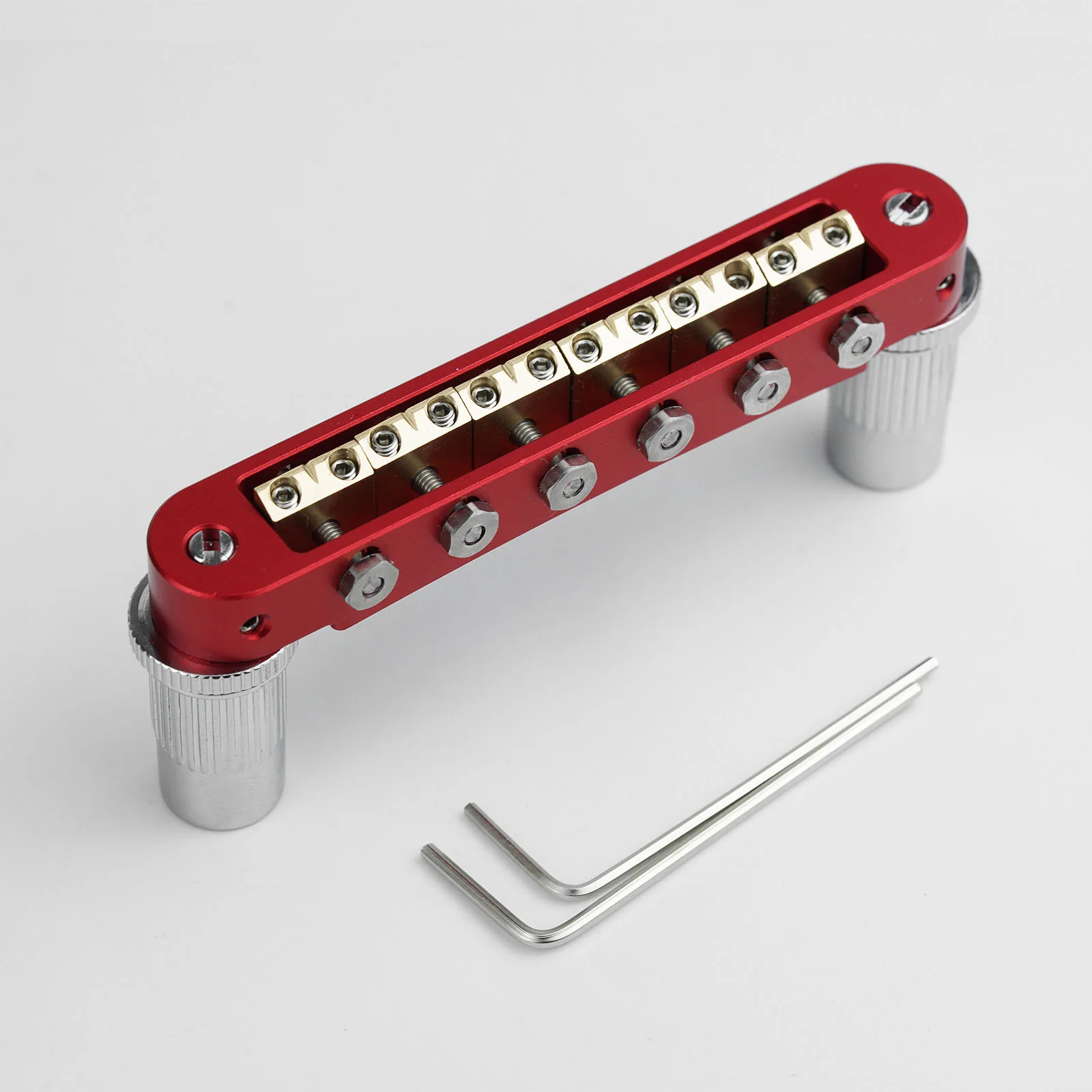 Guyker GMA-009A Adjustable Tune-O-Matic Style Guitar Bridge with Brass Saddles - Image 14
