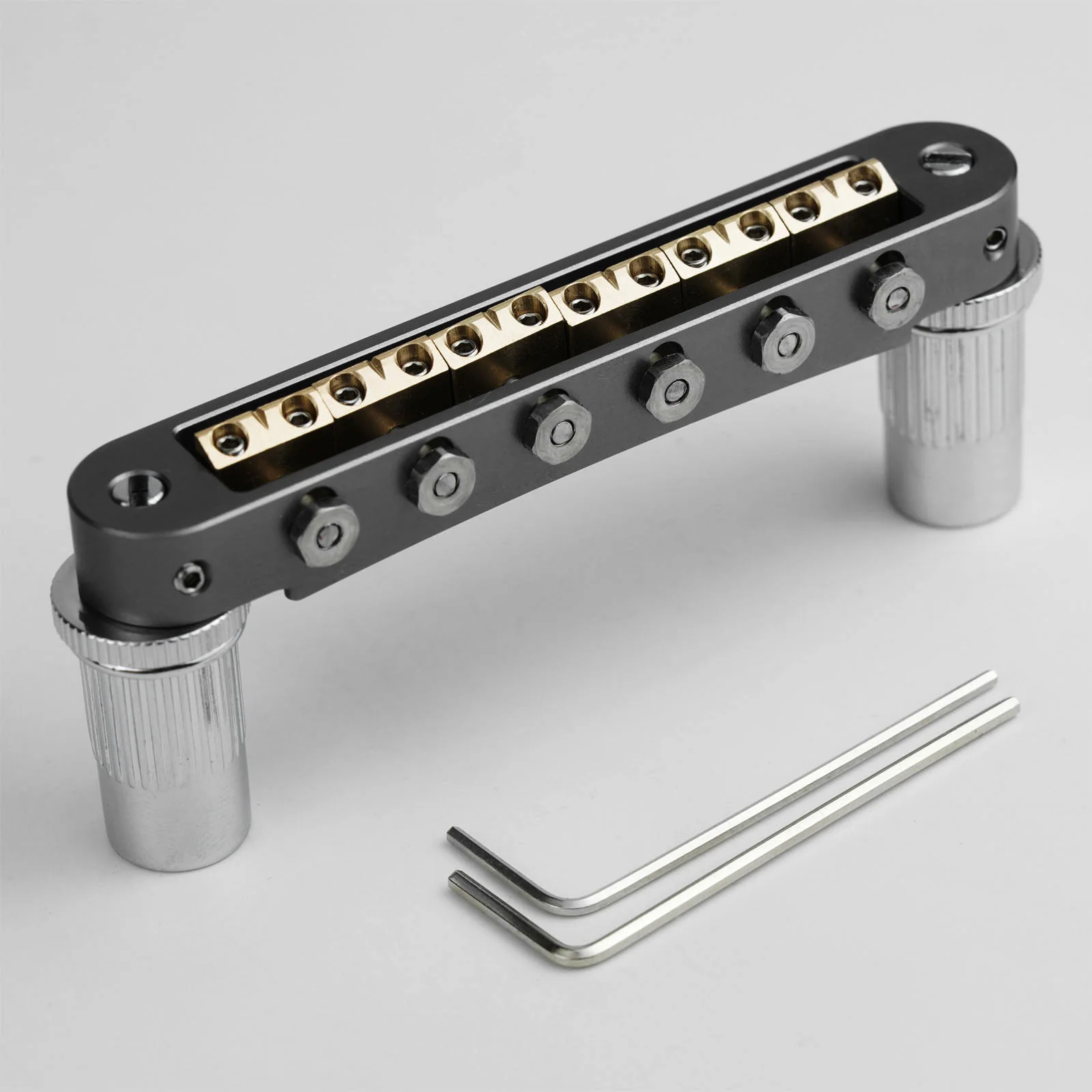 Guyker GMA-009A Adjustable Tune-O-Matic Style Guitar Bridge with Brass Saddles - Image 21