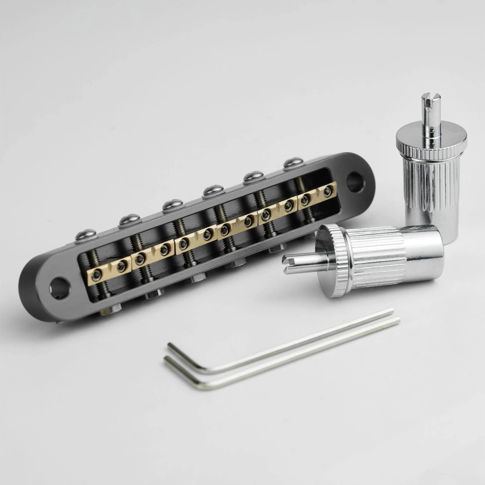 Guyker GMA-009A Adjustable Tune-O-Matic Style Guitar Bridge with Brass Saddles - Image 23