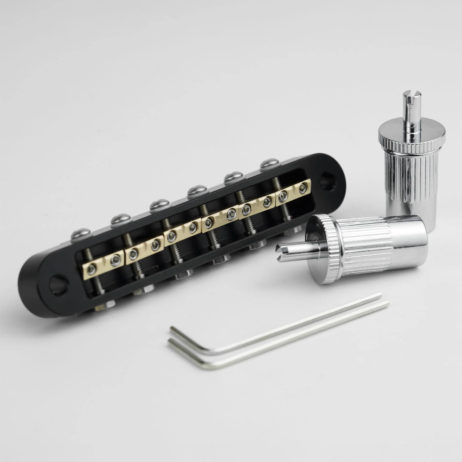 Guyker GMA-009A Adjustable Tune-O-Matic Style Guitar Bridge with Brass Saddles - Image 6