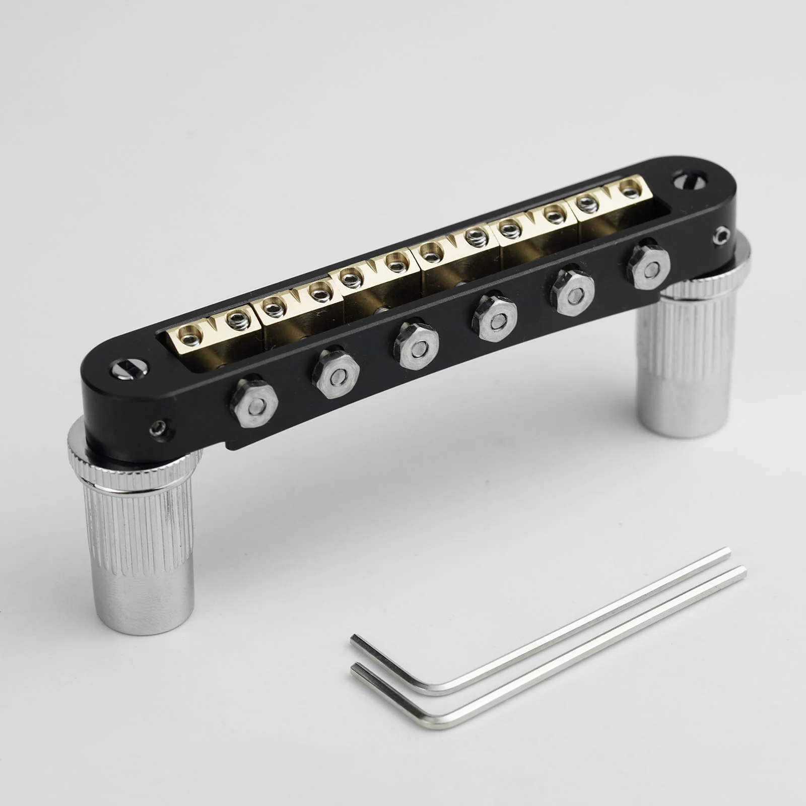 Guyker GMA-009A Adjustable Tune-O-Matic Style Guitar Bridge with Brass Saddles - Image 8