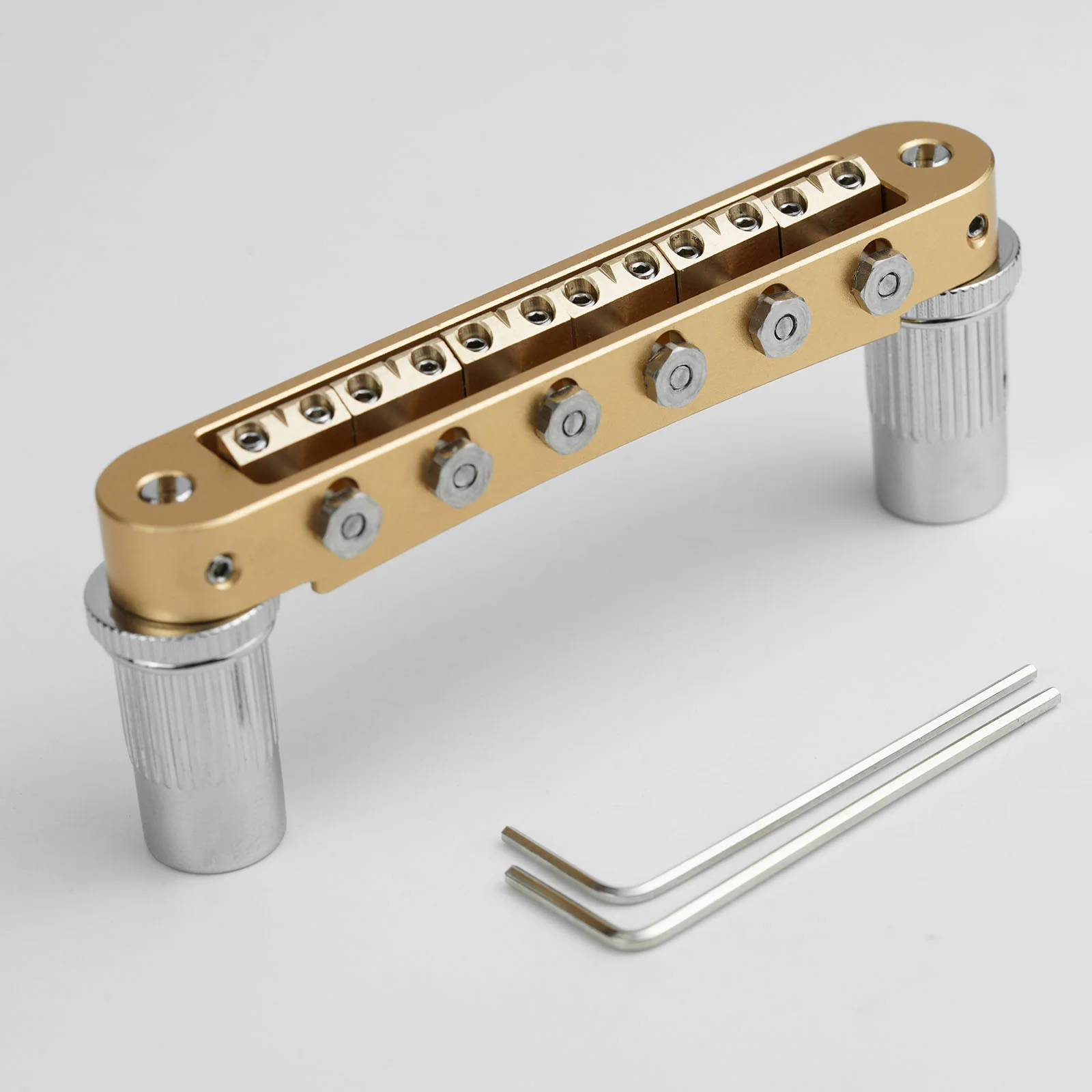 Guyker GMA-009A Adjustable Tune-O-Matic Style Guitar Bridge with Brass Saddles - Image 9