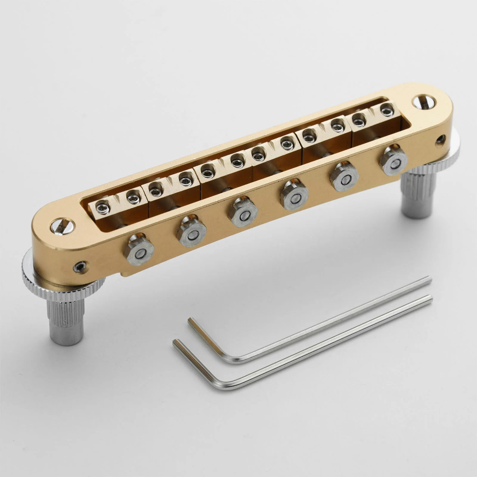 Guyker GMA-009B Adjustable Tune-O-Matic Style Guitar Bridge with Brass Saddles - Image 12
