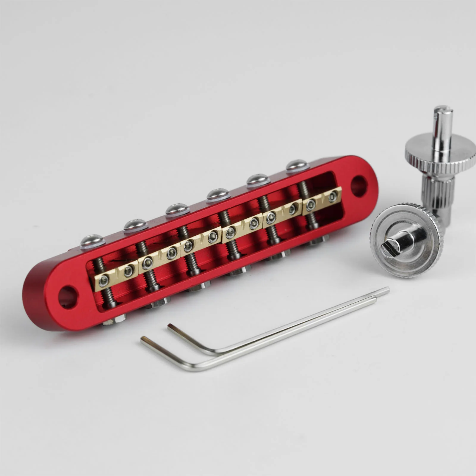 Guyker GMA-009B Adjustable Tune-O-Matic Style Guitar Bridge with Brass Saddles - Image 14