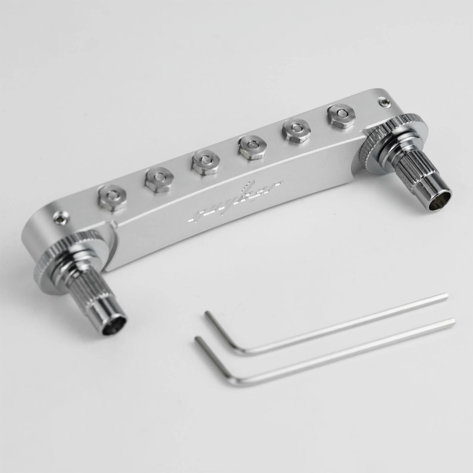 Guyker GMA-009B Adjustable Tune-O-Matic Style Guitar Bridge with Brass Saddles - Image 5