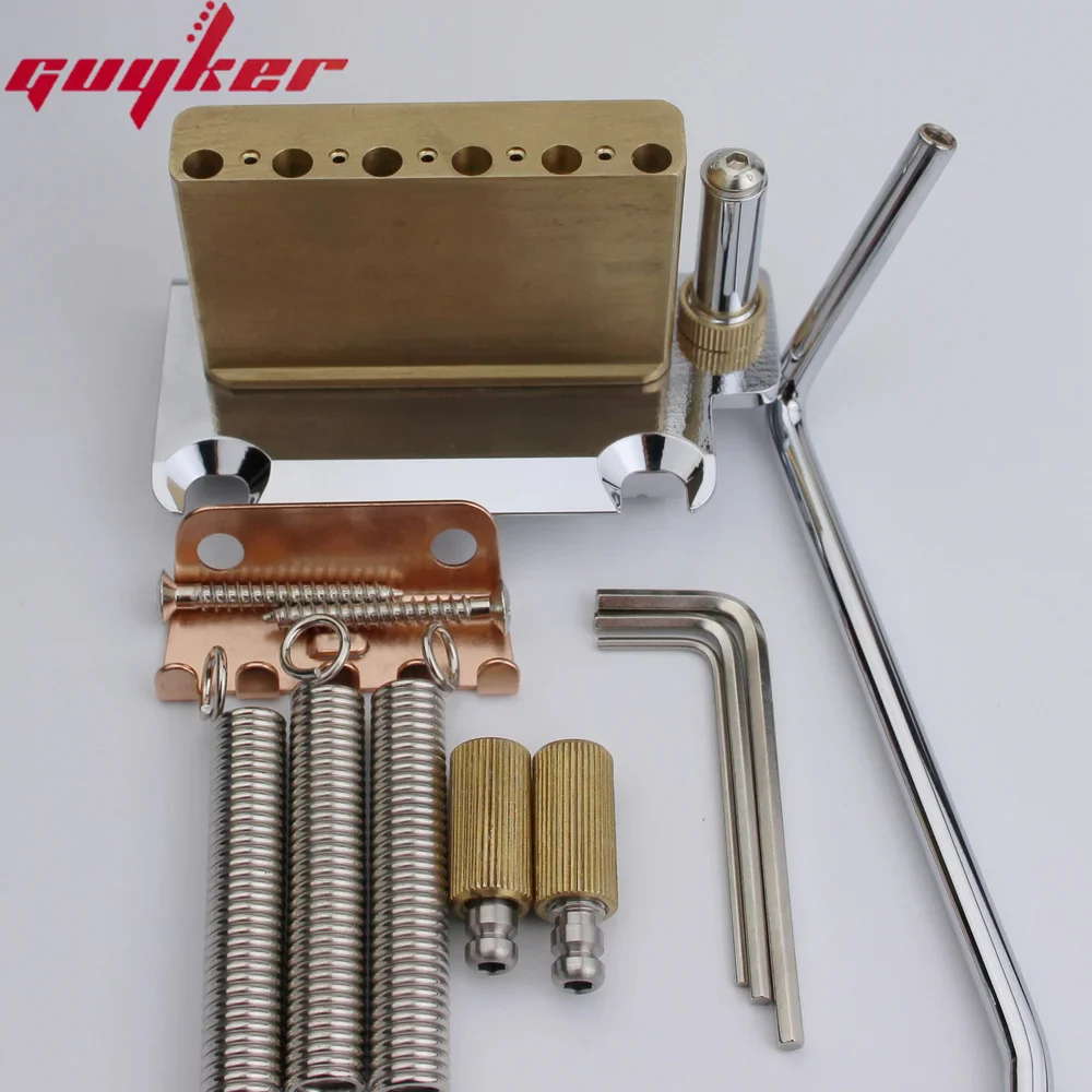 Guyker ST Fixed Tremolo Bridge 2-Point 10.8mm Spacing Brass Block GG510 - Image 4
