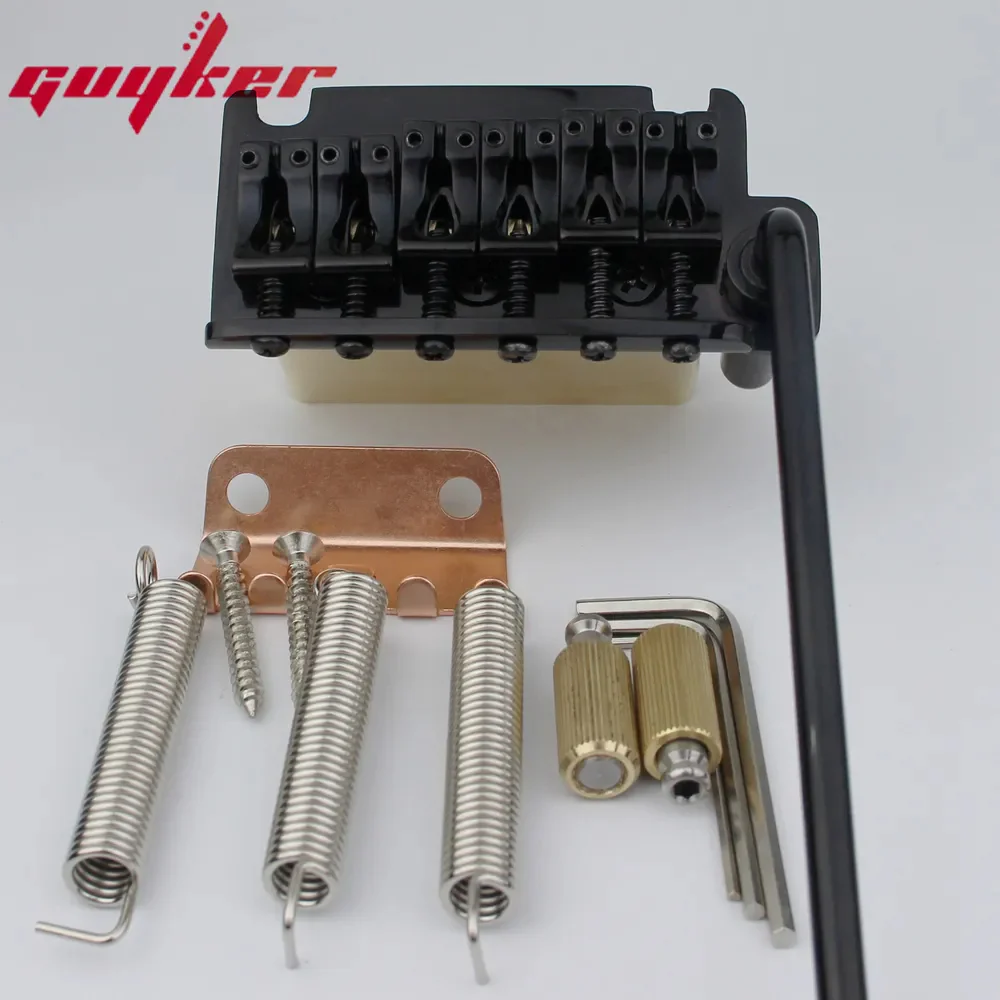 Guyker ST Fixed Tremolo Bridge 2-Point 10.8mm Spacing Brass Block GG510 - Image 6