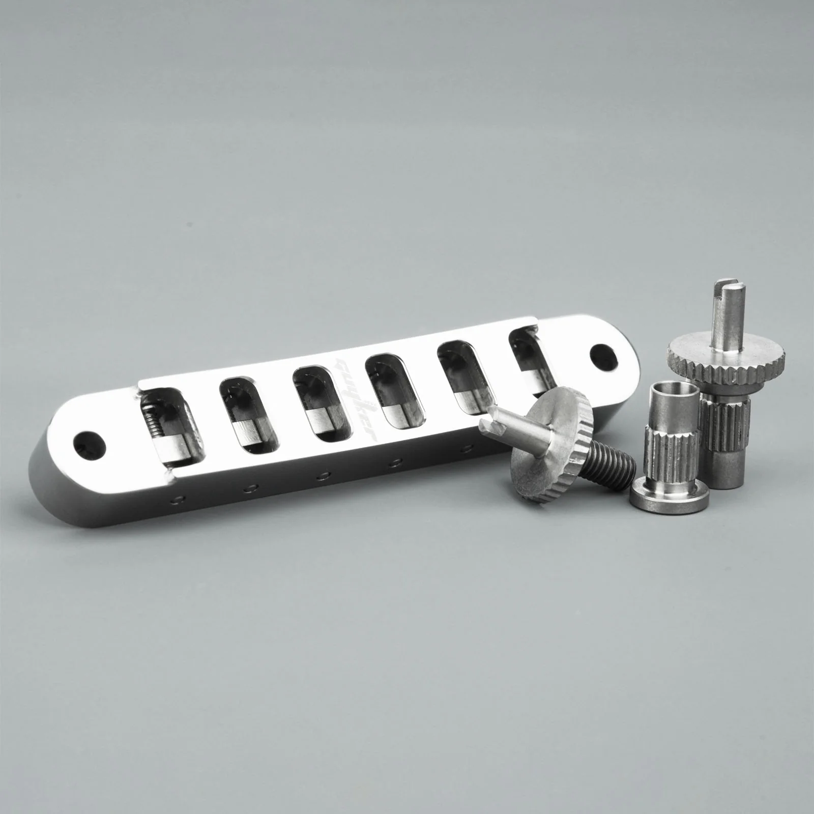 Guyker GS001+GM015-Ti Titanium Tune-O-Matic Bridge+Stop Bar Tailpiece with Anchors and Studs for LP SG Guitars - Image 10