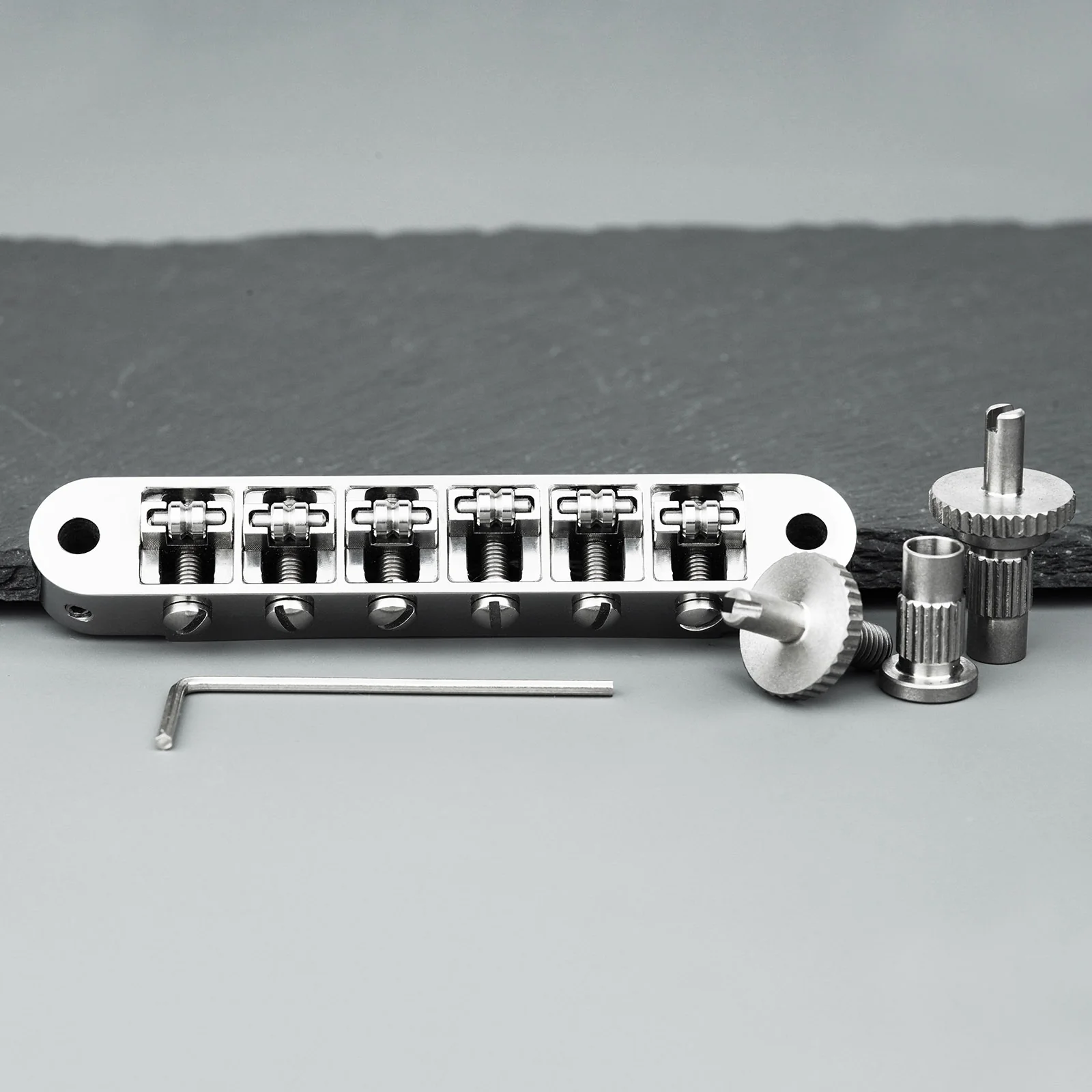 Guyker GS001+GM015-Ti Titanium Tune-O-Matic Bridge+Stop Bar Tailpiece with Anchors and Studs for LP SG Guitars - Image 11