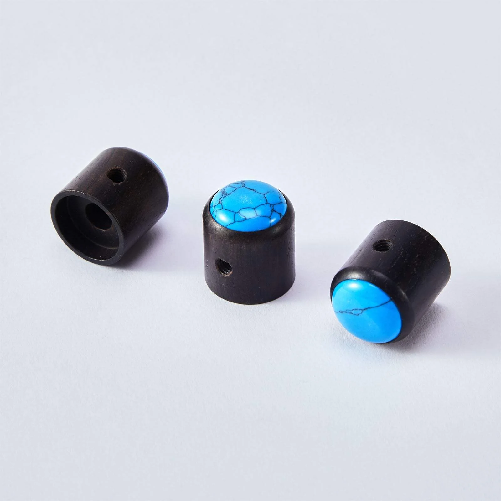 WK013 Guitar Bass Natural Amethyst Stone Surface Control Knobs with 6mm Dia. - Image 6