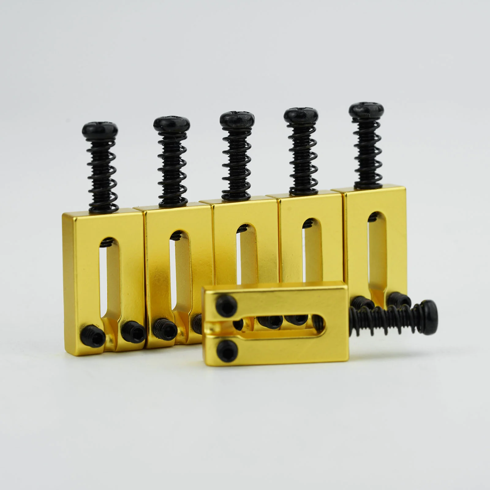 Guyker MA001 Guitar Bridge Saddles Stainless Steel Block Style Set of 6 - Image 10