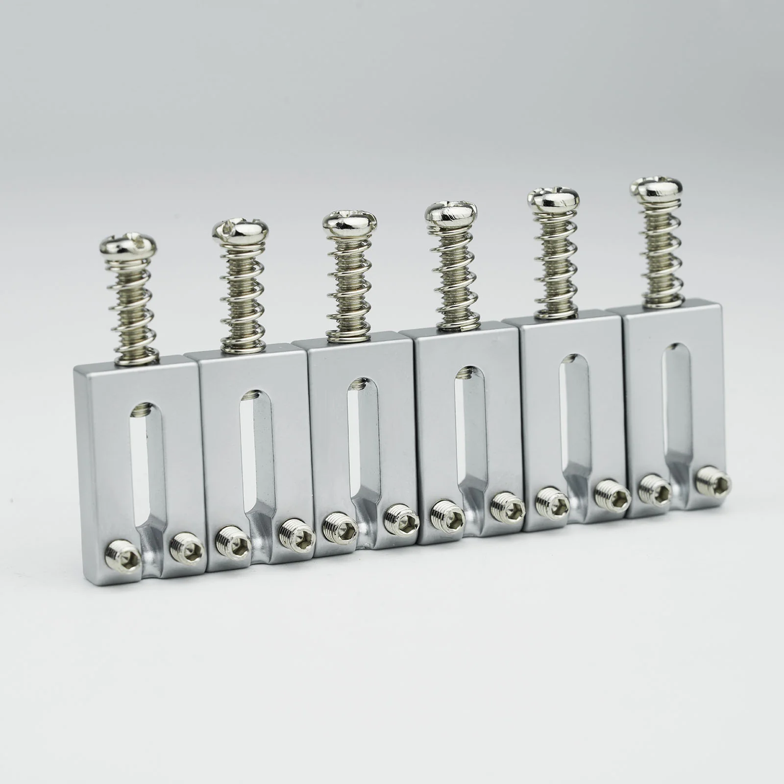 Guyker MA001 Guitar Bridge Saddles Stainless Steel Block Style Set of 6 - Image 14