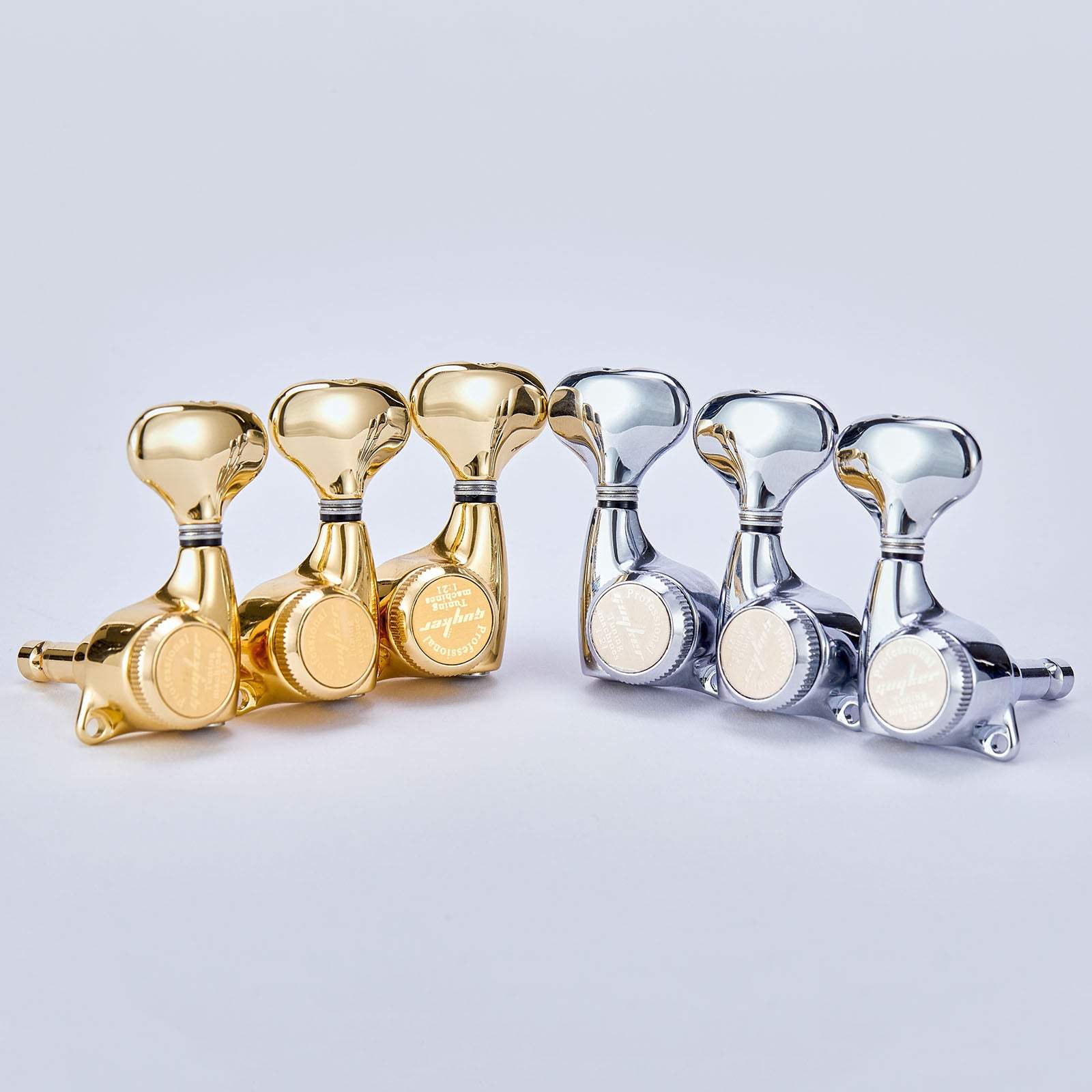 GK-510D8SP Guitar Locking Tuners (3L + 3R) - 1:21 Lock String Tuning Key Pegs - Image 4