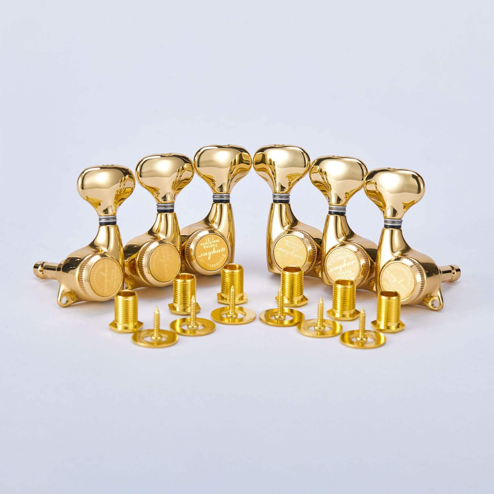 GK-510D8SP Guitar Locking Tuners (3L + 3R) - 1:21 Lock String Tuning Key Pegs - Image 5