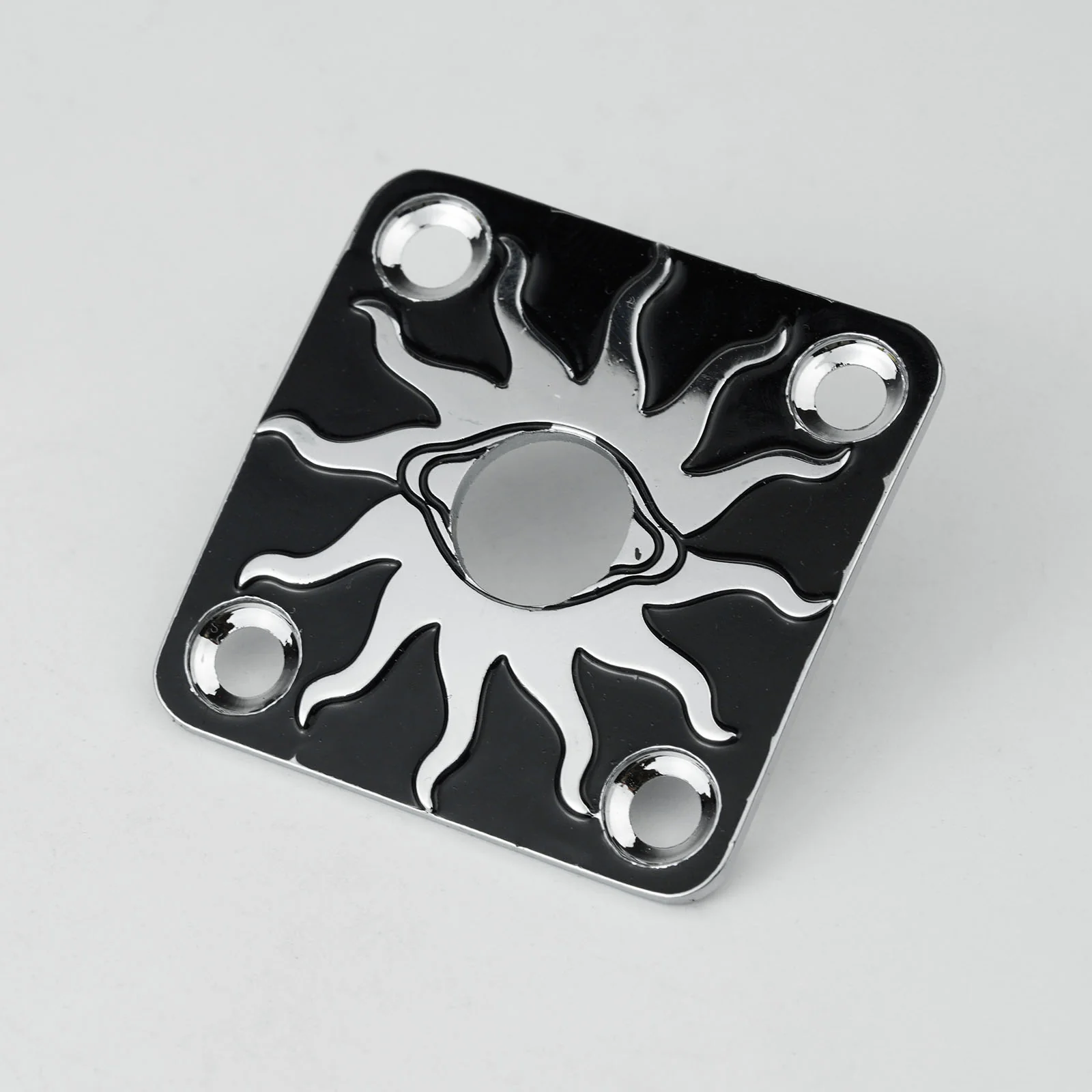 Guyker GJ011 4-Hole Guitar Neck Plate Stainless Steel Neck Joint Plate - Image 6