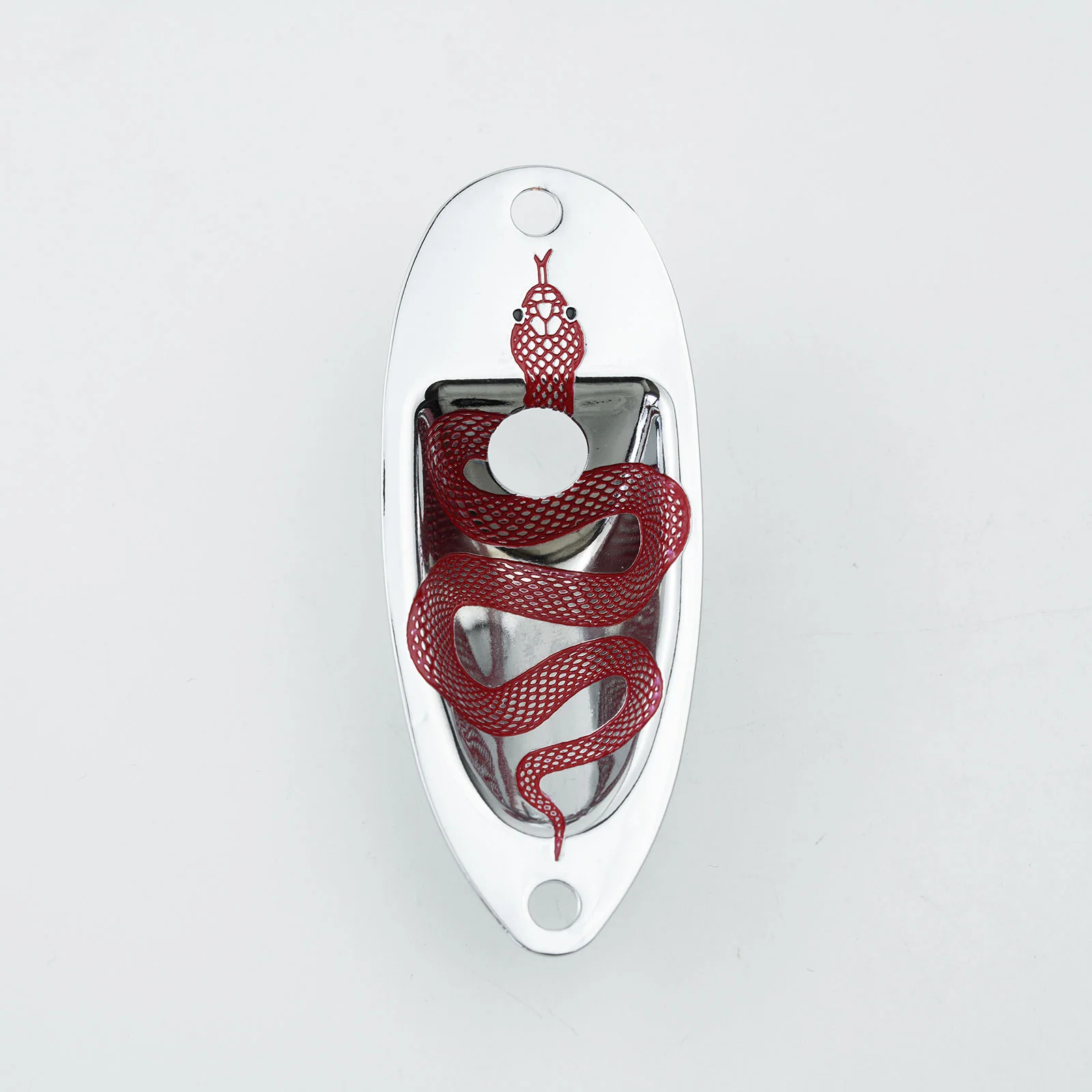 Guyker Guitar Output Jack Plate Engraved Snake Design with Electroplated Finish GJ-005 - Image 4