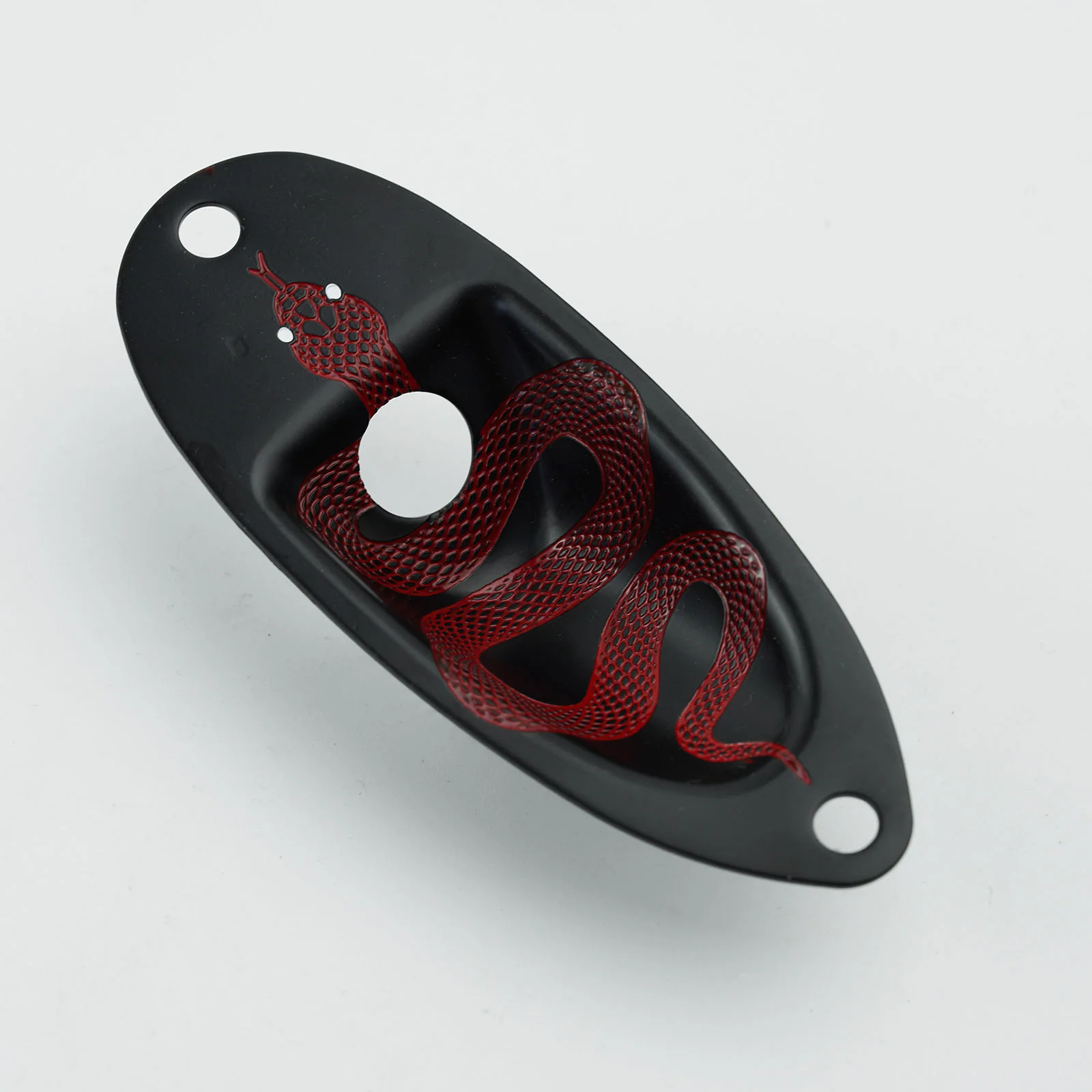 Guyker Guitar Output Jack Plate Engraved Snake Design with Electroplated Finish GJ-005 - Image 6