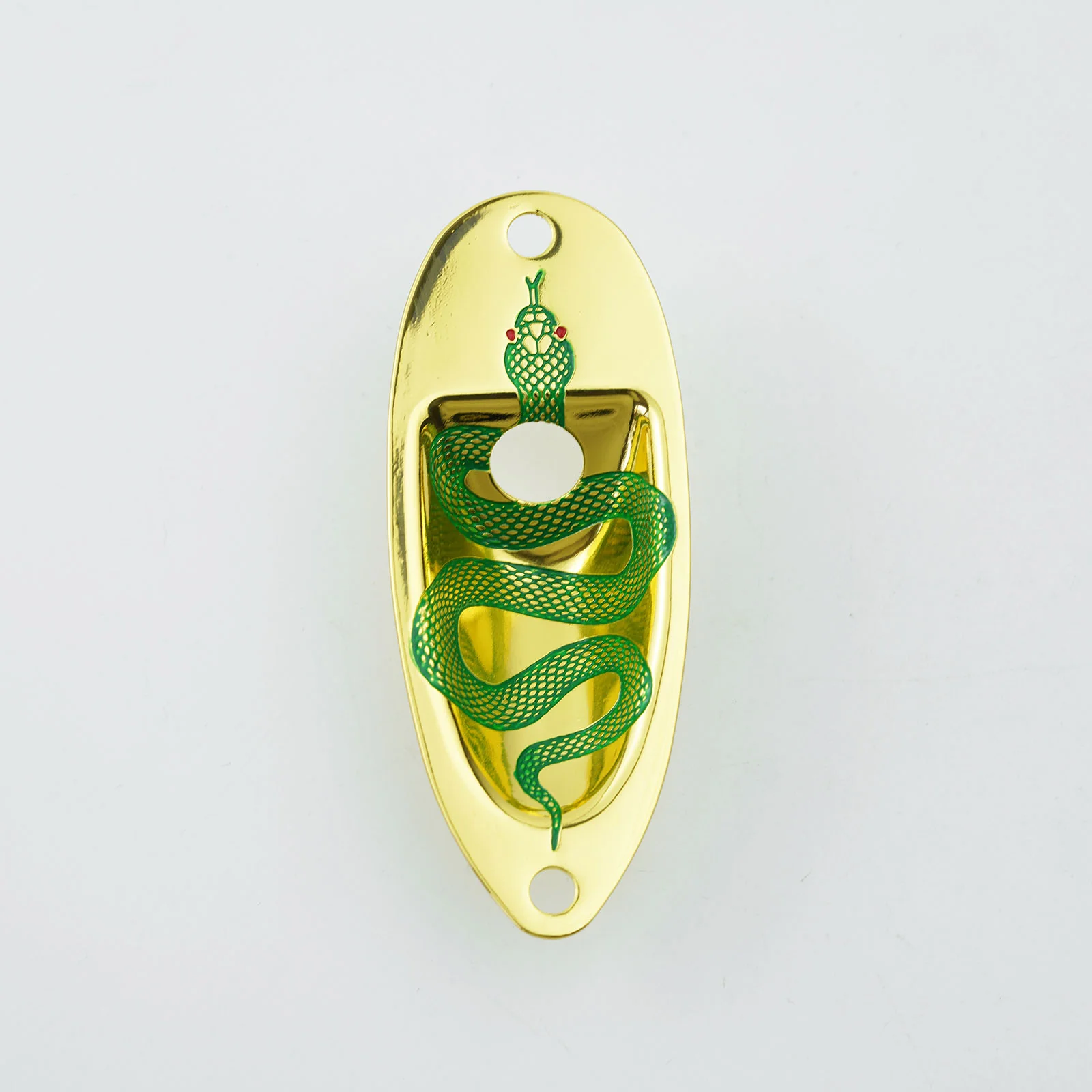 Guyker Guitar Output Jack Plate Engraved Snake Design with Electroplated Finish GJ-005 - Image 7
