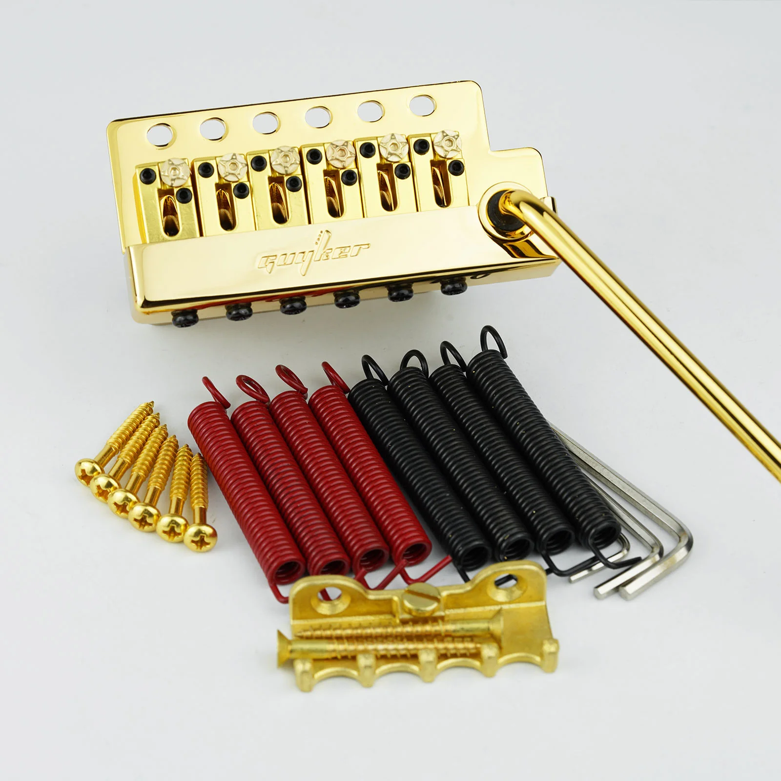 Guyker GG1009A-S Guitar Tremolo Bridge with Locking Saddles and Brass Block 10.8MM String Space - Image 3