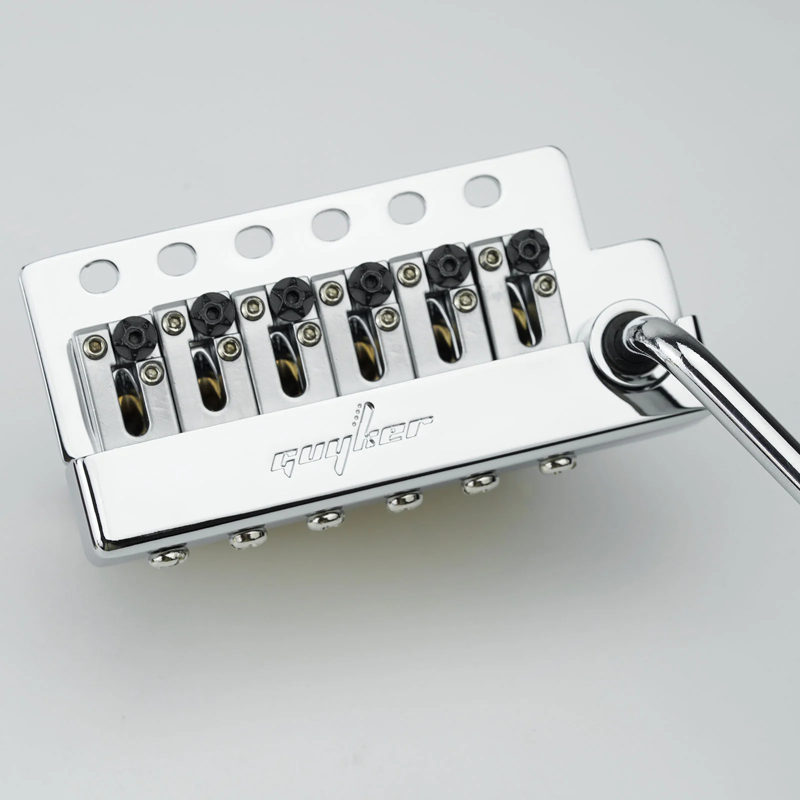 Guyker GG1009A-S Guitar Tremolo Bridge with Locking Saddles and Brass Block 10.8MM String Space - Image 5