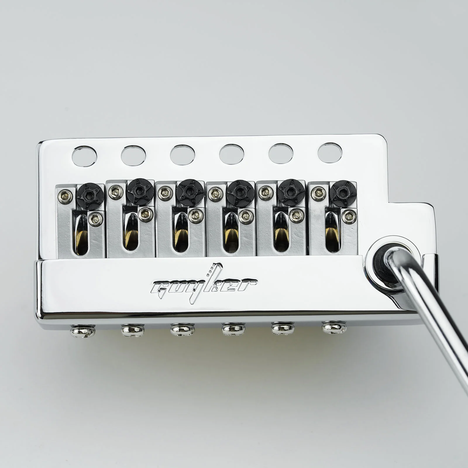 Guyker GG1009A-S Guitar Tremolo Bridge with Locking Saddles and Brass Block 10.8MM String Space - Image 6
