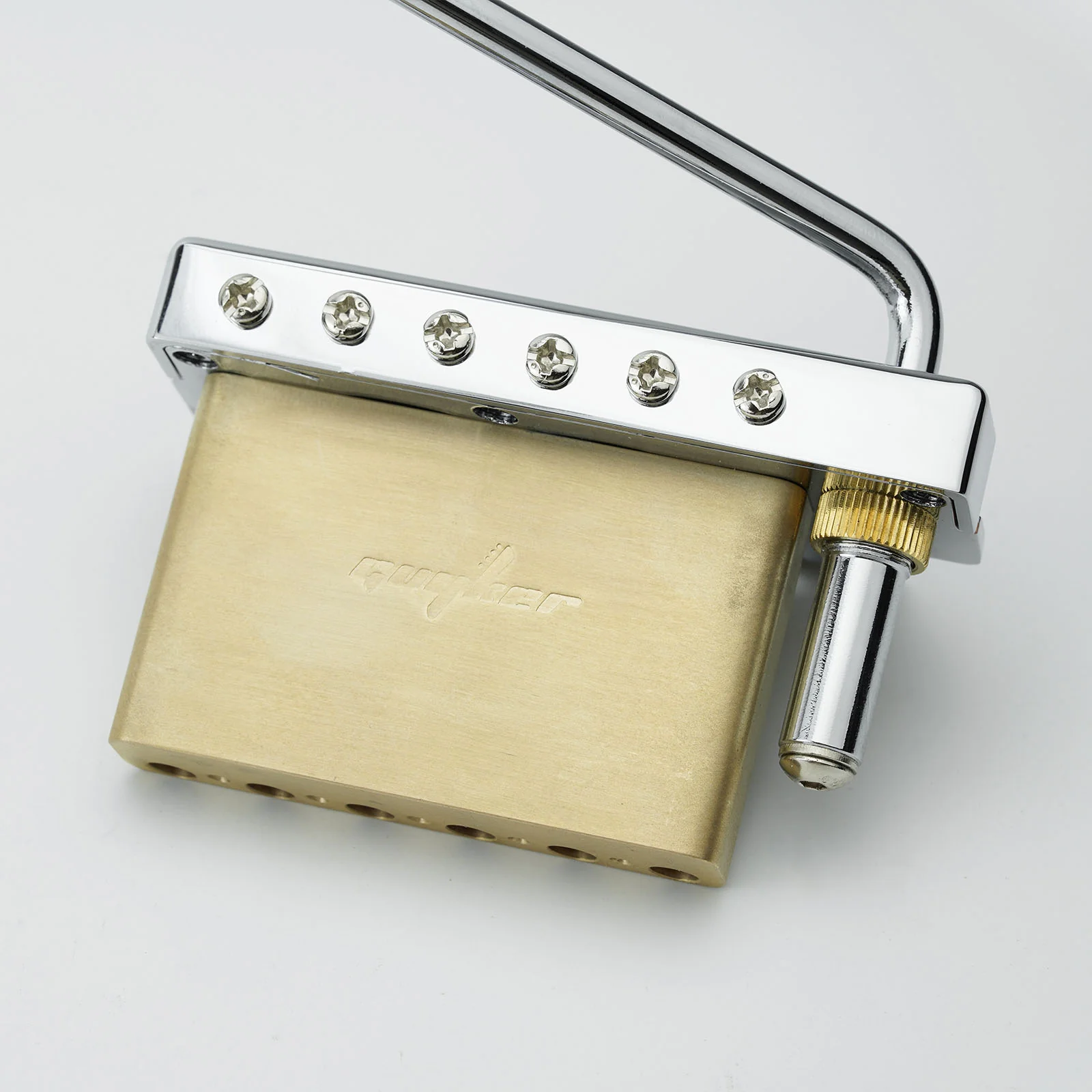 Guyker GG1009A-S Guitar Tremolo Bridge with Locking Saddles and Brass Block 10.8MM String Space - Image 8