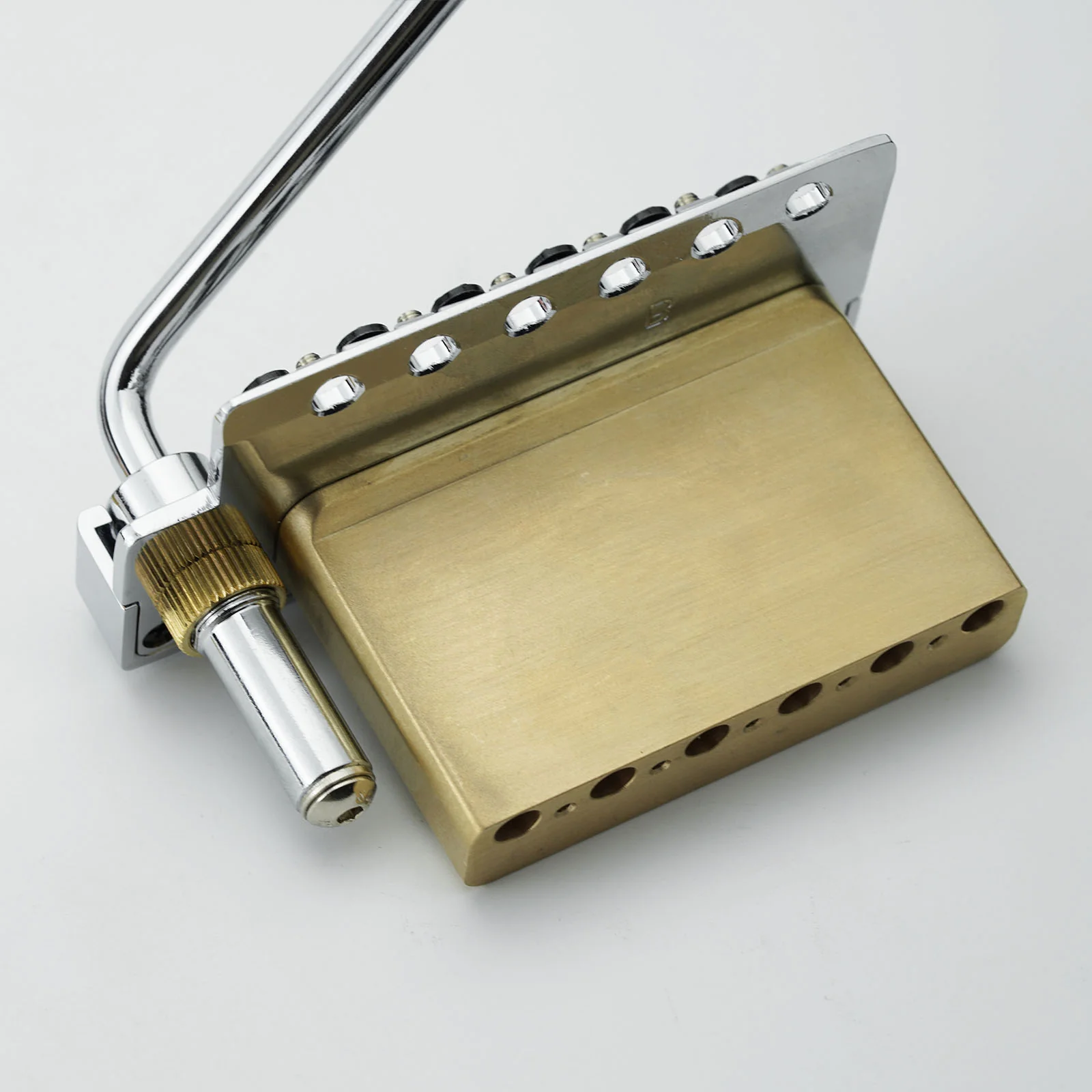 Guyker GG1009A-S Guitar Tremolo Bridge with Locking Saddles and Brass Block 10.8MM String Space - Image 9