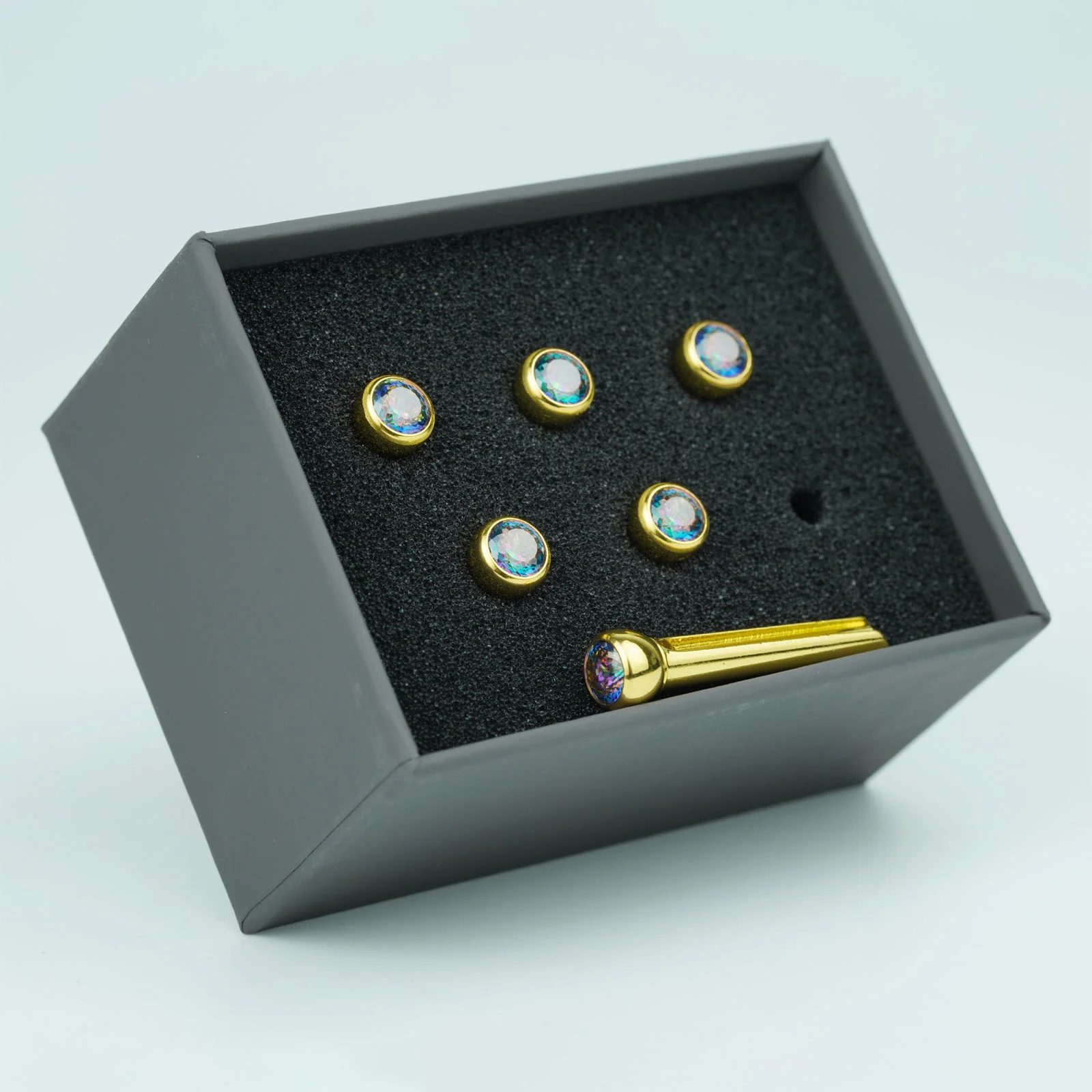 Guyker GX-008 Acoustic Guitar Bridge Pins with Colored Diamond - Image 7