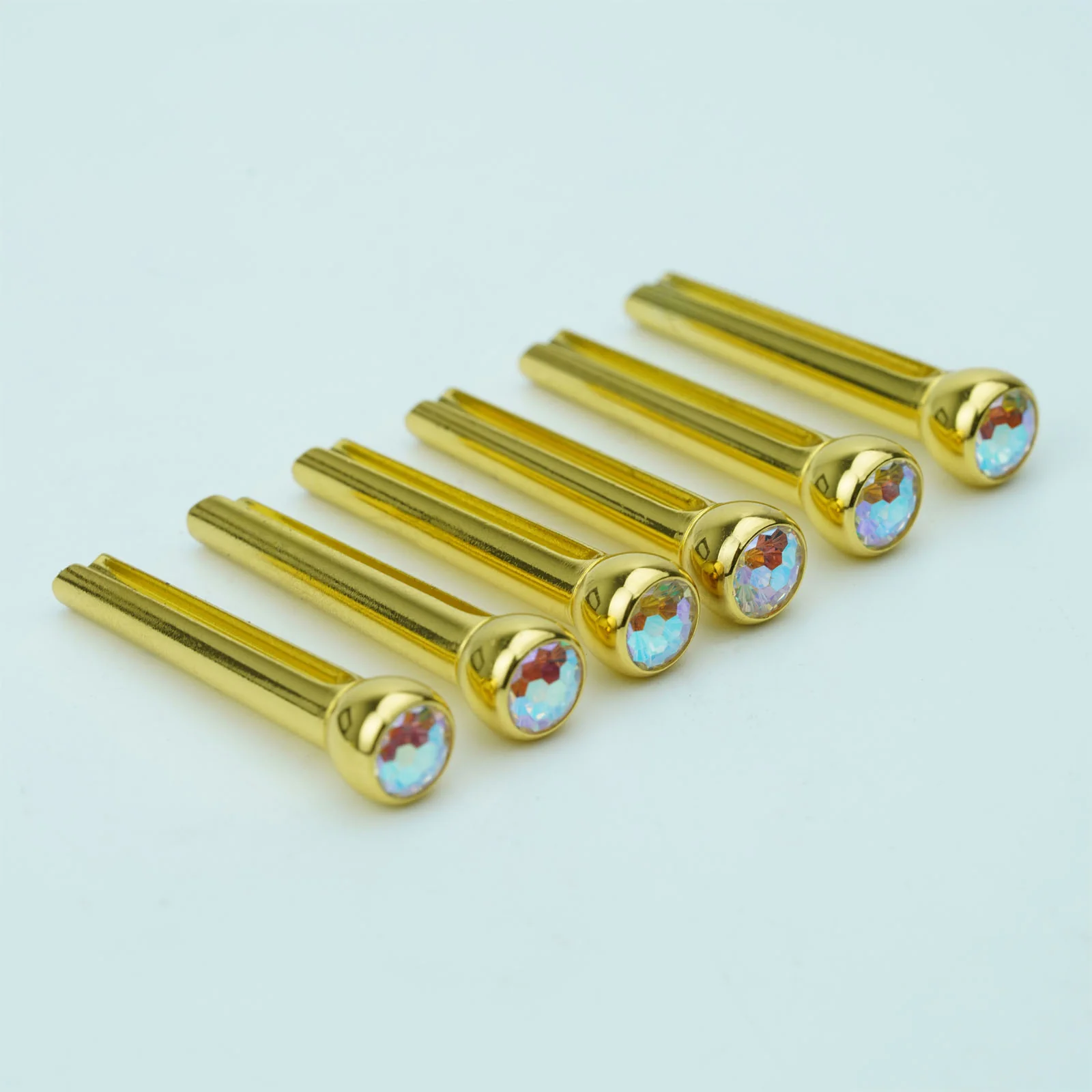 Guyker GX-005 Acoustic Guitar Bridge Pins with Pink Diamond Pattern Design - Image 11