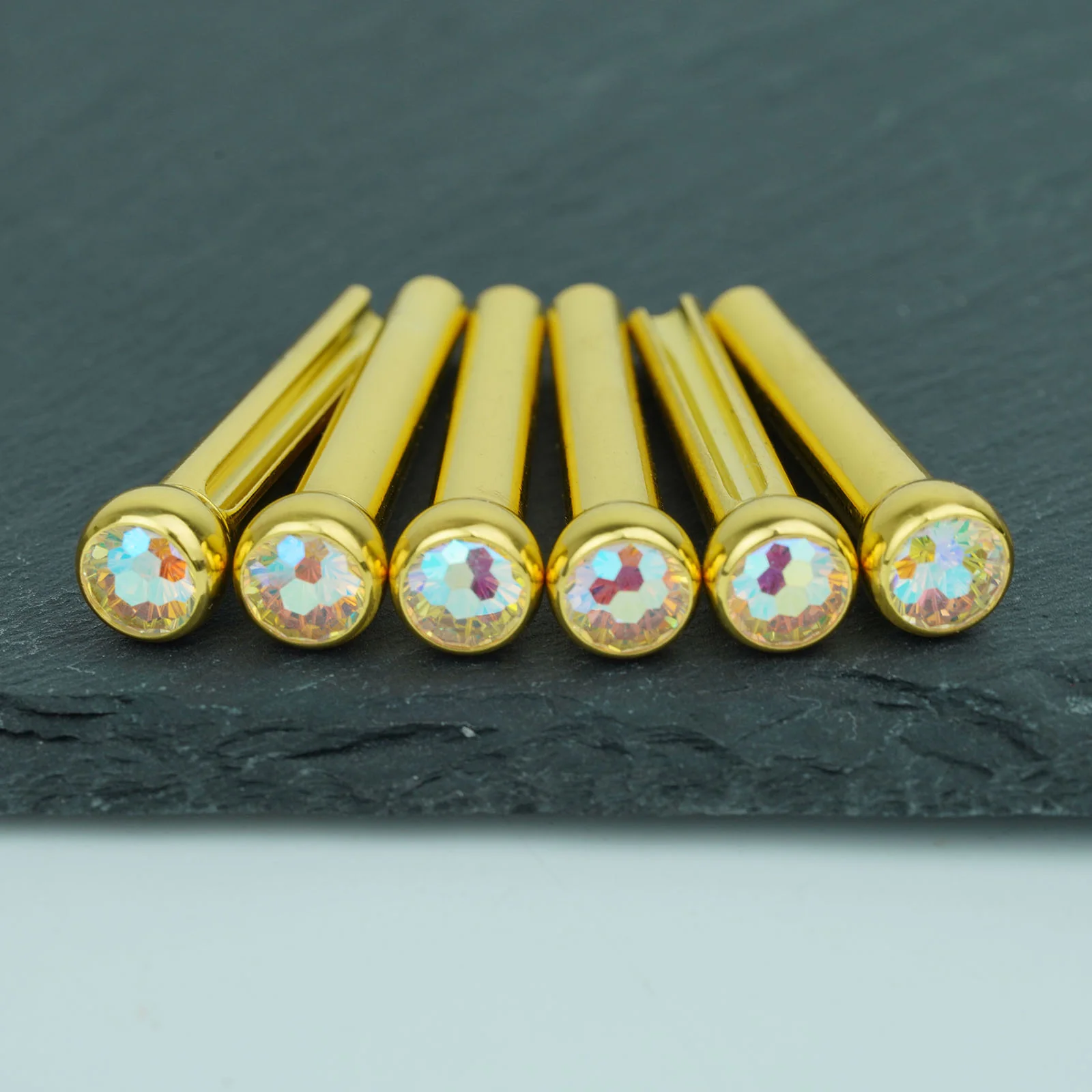 Guyker GX-005 Acoustic Guitar Bridge Pins with Pink Diamond Pattern Design - Image 5